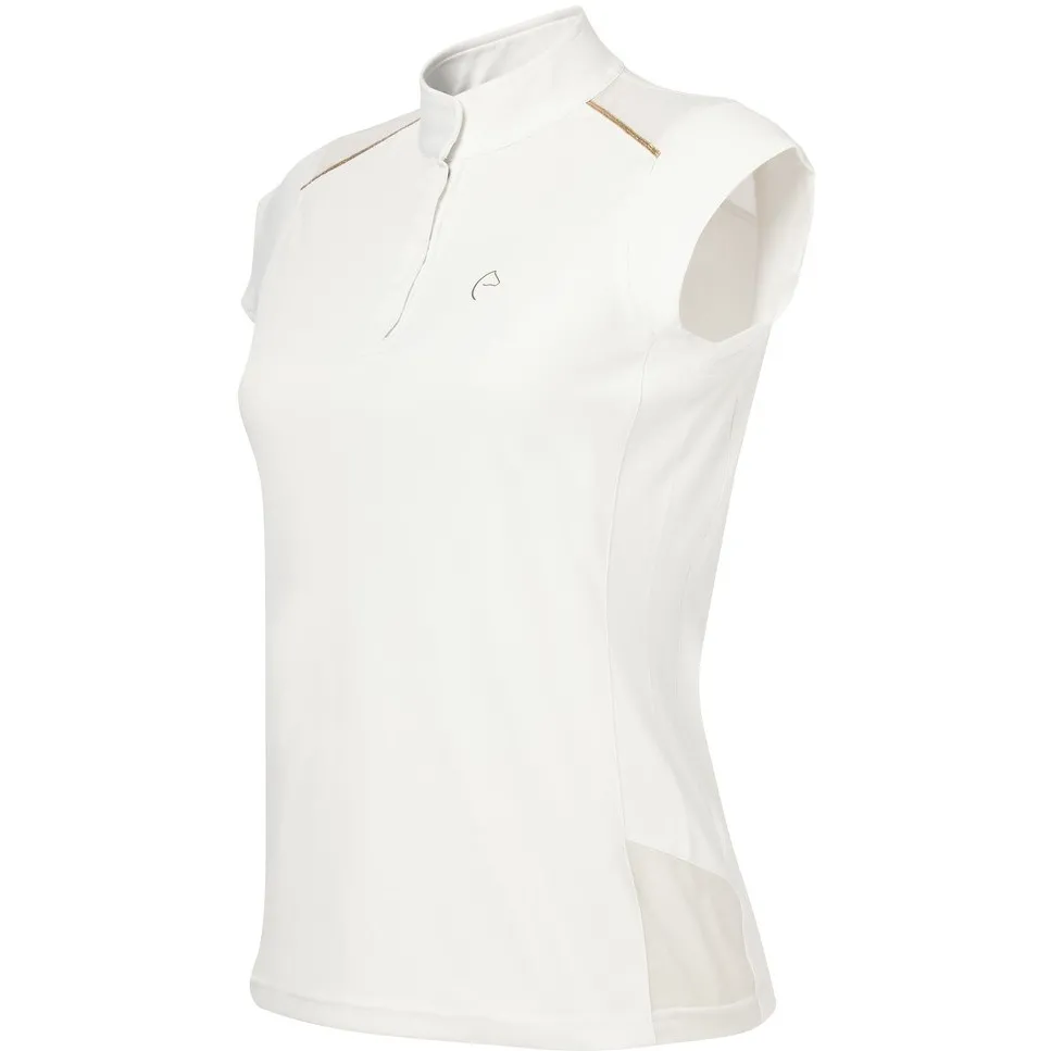 Damen Turnier-Poloshirt BRÜSSEL mit Mesheinsätzen weiß