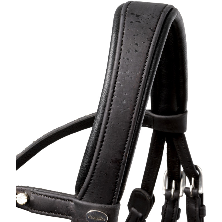 Trensenzaum englisch kombiniert CORTICA Vegan Kork schwarz