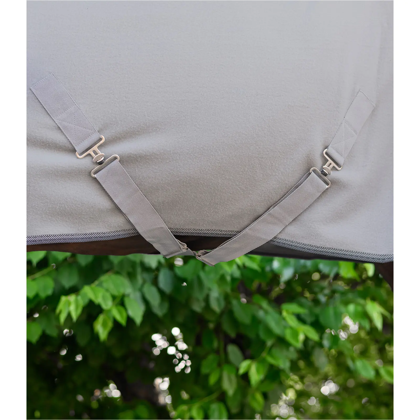 Fleecedecke mit Kreuzgurten ECONOMIC silbergrau