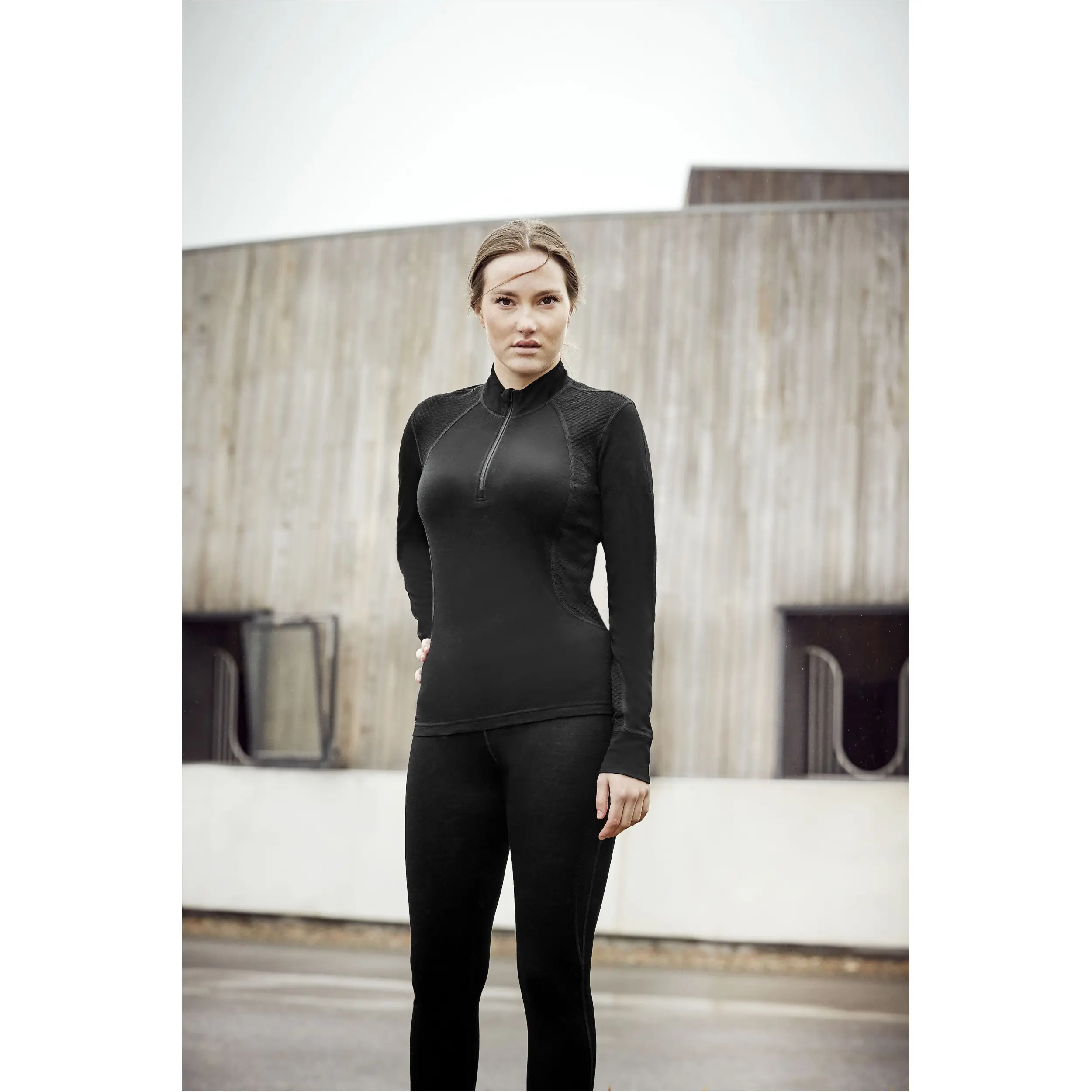 Damen Leggings ohne Besatz MICHA Merino schwarz