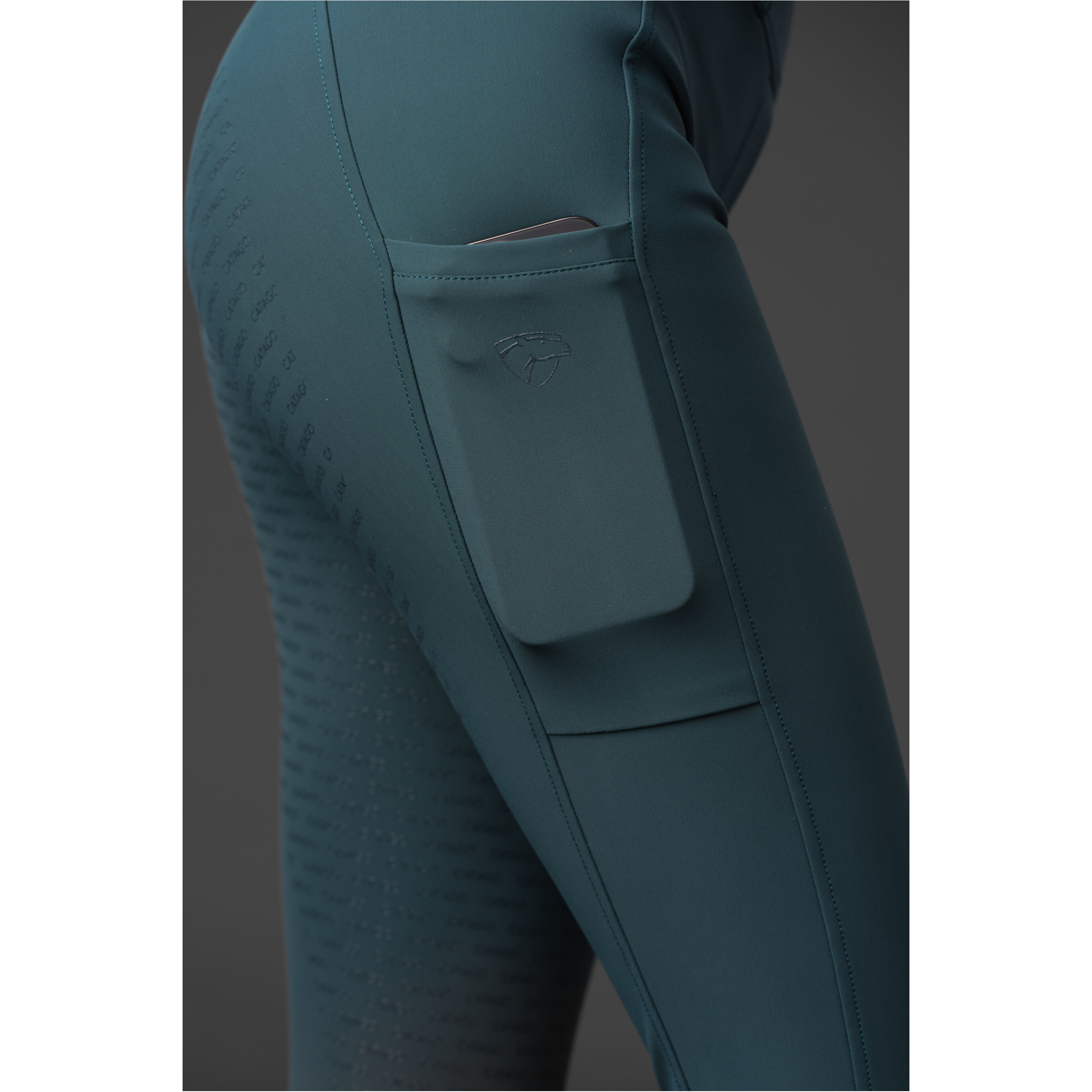 Damen Reitleggings Silikon Vollbesatz RIVER F/G mit Gürtelschlaufen ponderosa pine