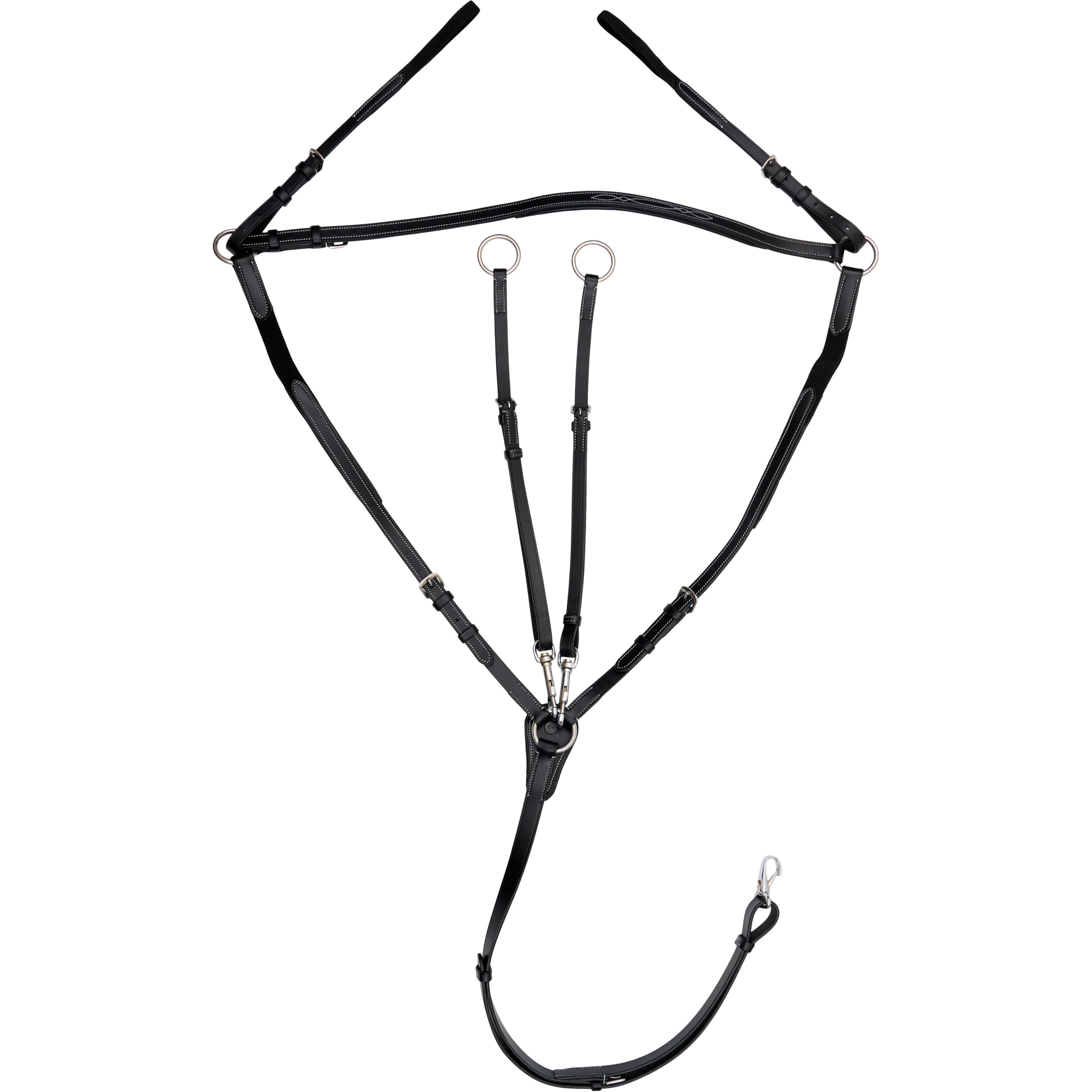 Vorderzeug mit abnehmbarem Martingal schwarz