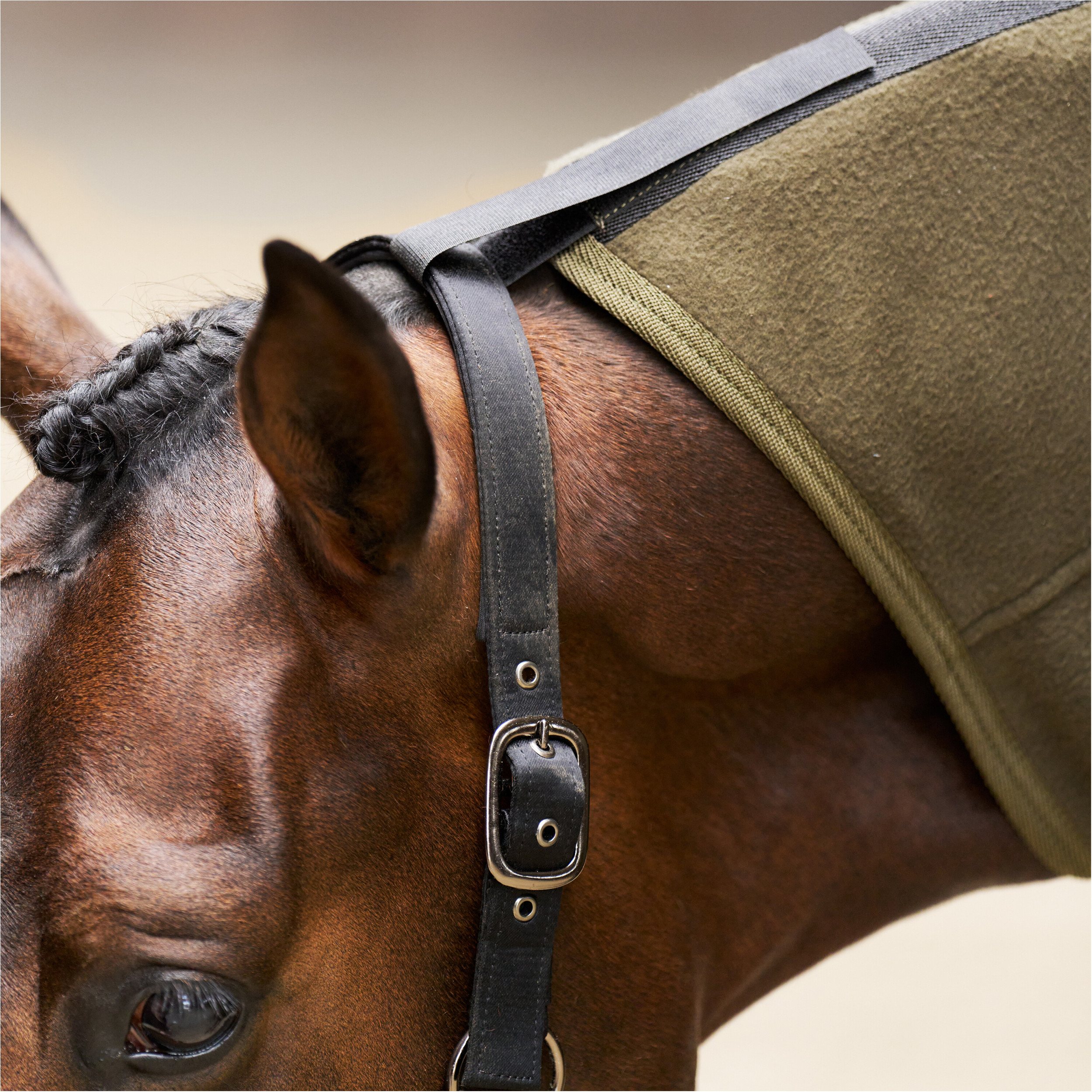 Fleecedecke mit Halsteil IRHFundamental olive green