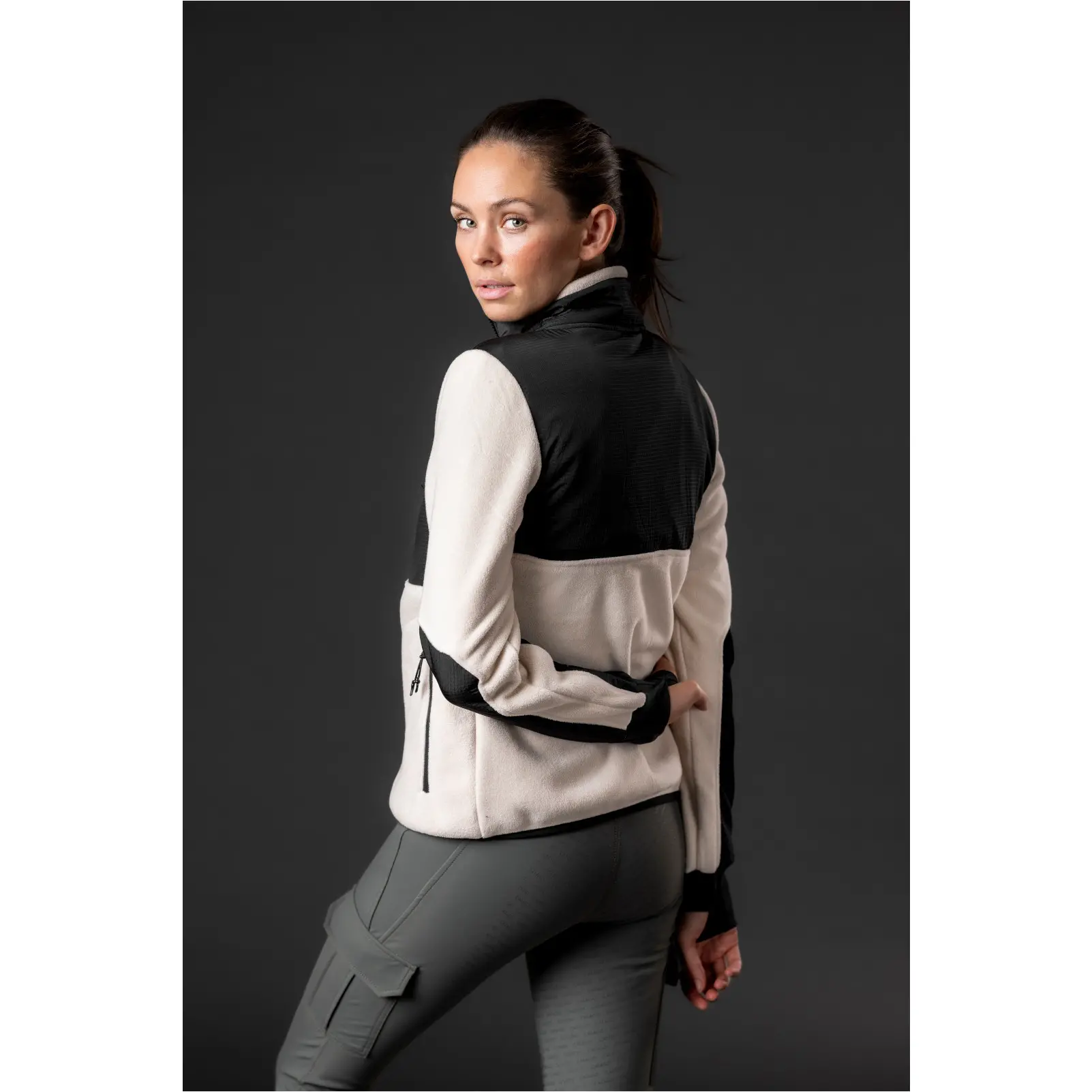 Damen Fleecereitjacke NORMA ZIP sandshell