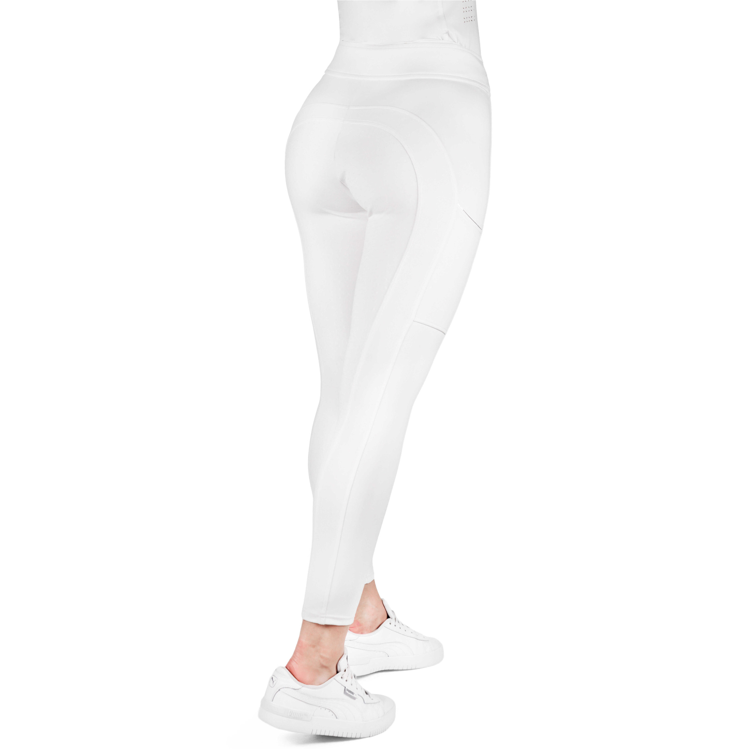 Damen Reitleggings Silikon Vollbesatz EK-BIRDY weiß
