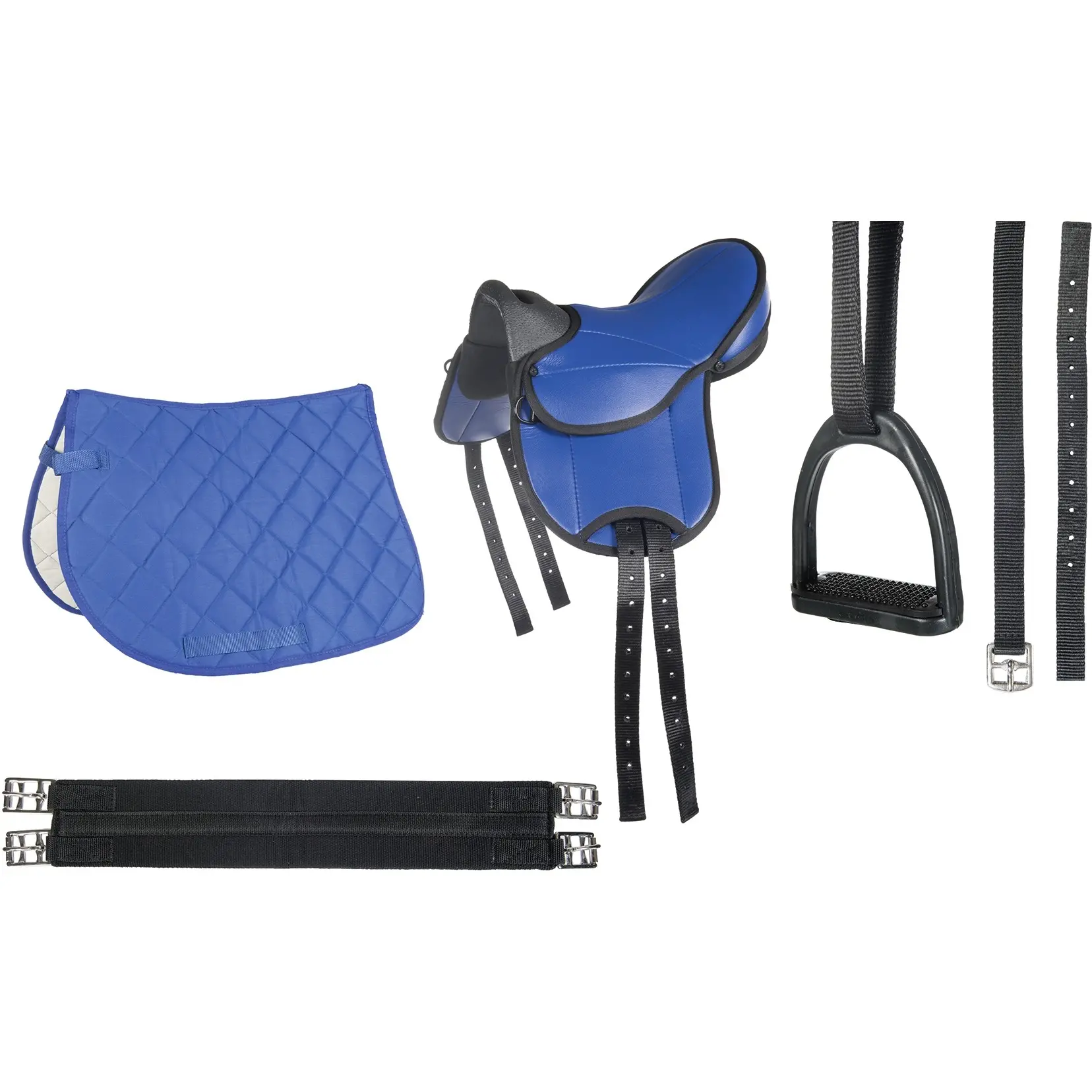 Shettysattel-Set BEGINNER blau 12"