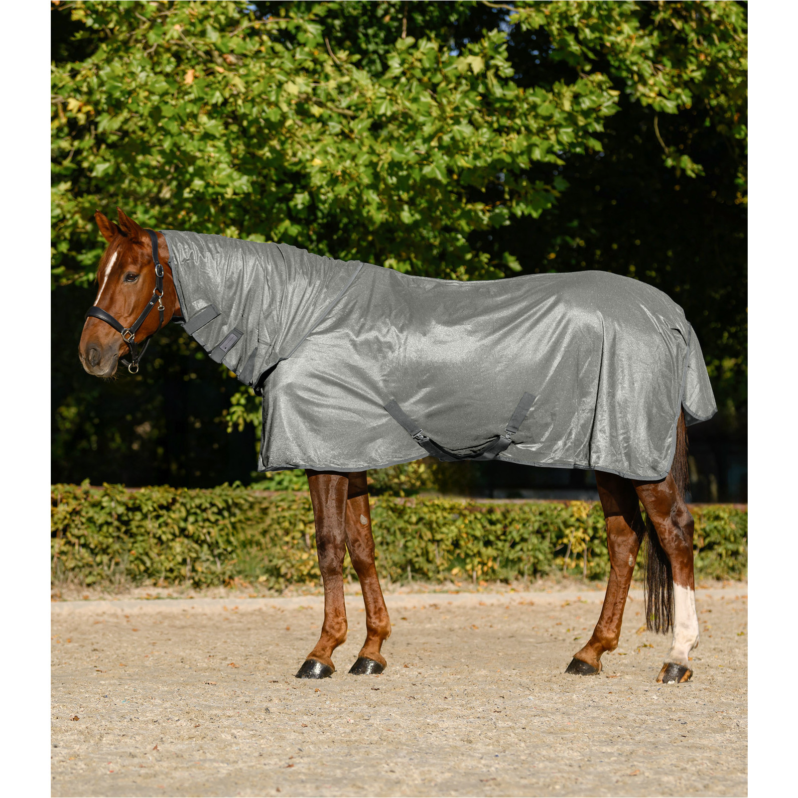 Fliegendecke mit Halsteil FLYCONTROL silbergrau