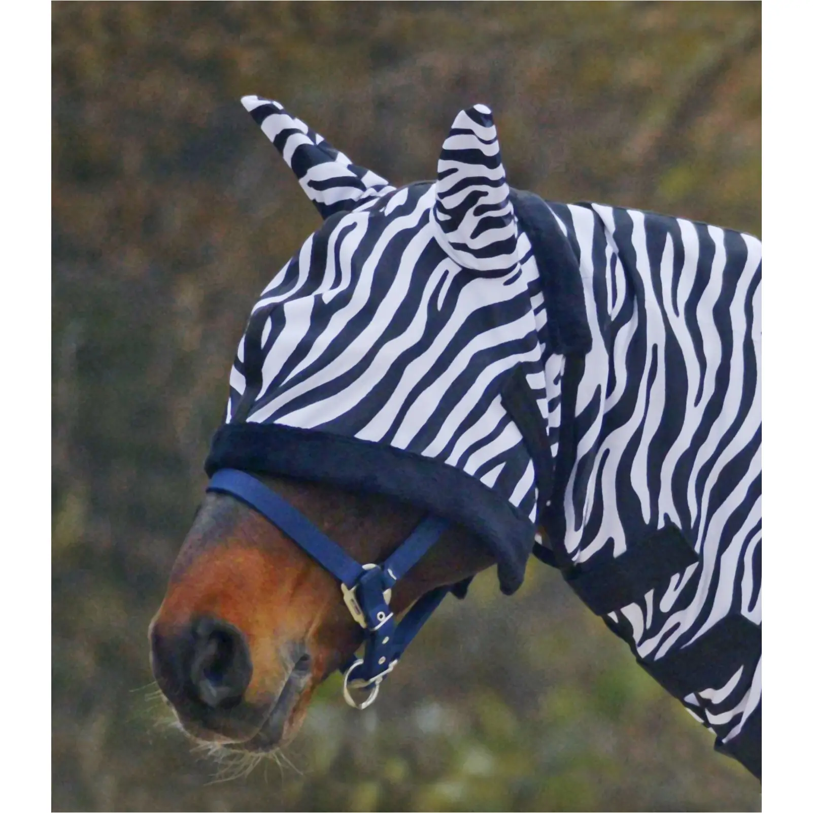 Fliegenmaske ZEBRA schwarz/weiß