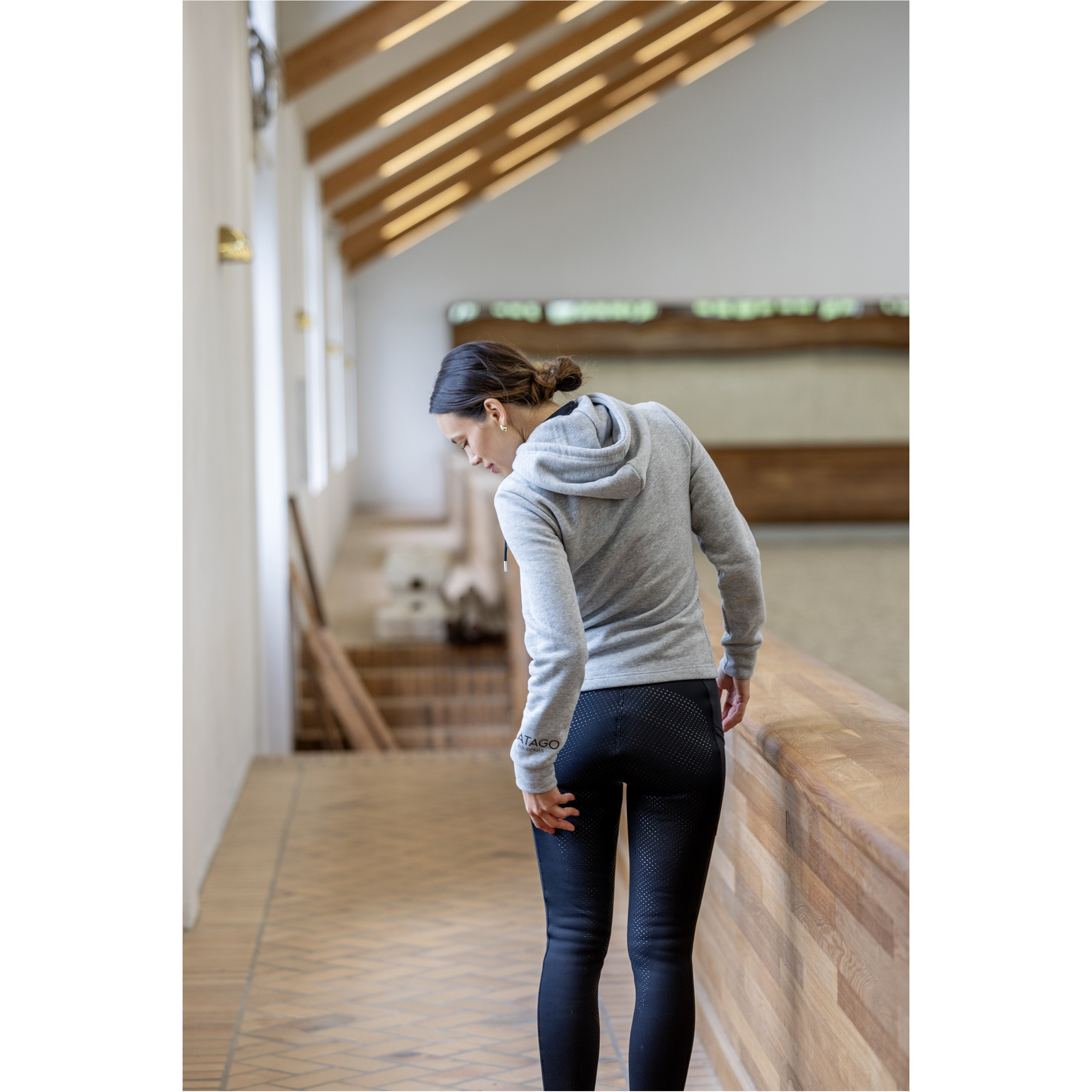 Winter Damen Reitleggings Silikon Vollbesatz PANOLA Teddy schwarz