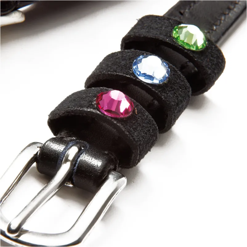 Sporenriemen SEASONS DREAMS schwarz/pink-bunt 40,5cm