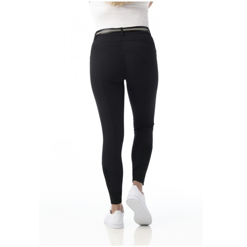 Damen Reithose Silikon Kniebesatz GIZELschwarz