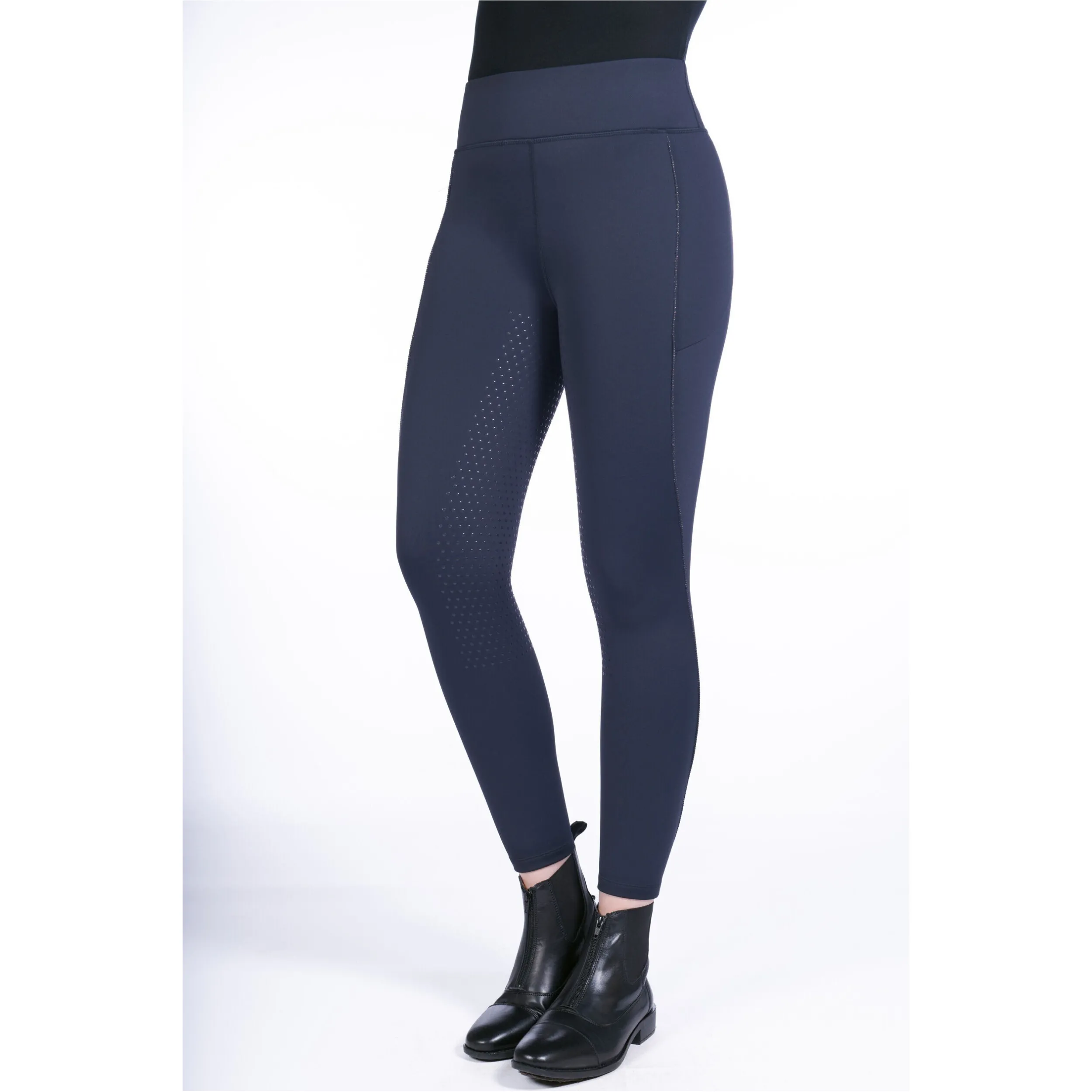 Damen Reitleggings Silikon Vollbesatz ALICE dunkelblau