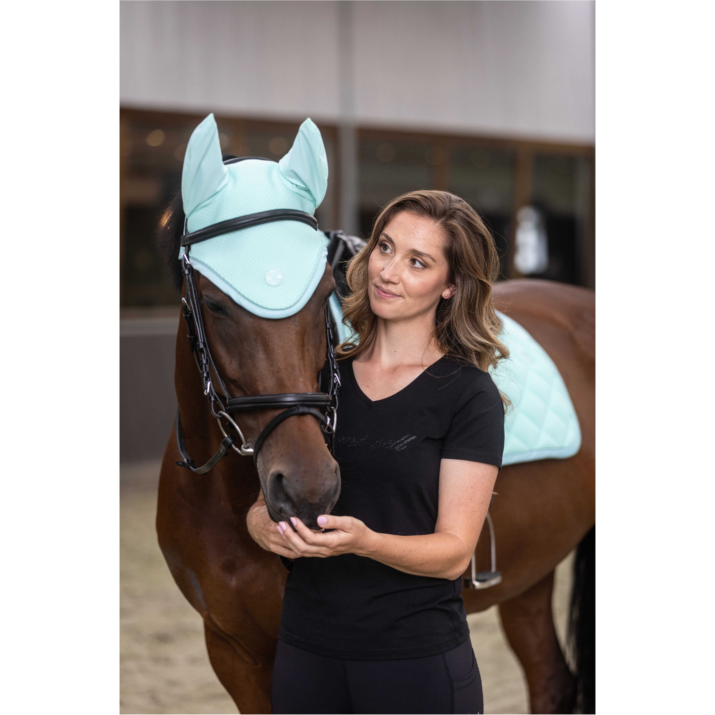 Fliegenhaube GLEAM mint Warmblut