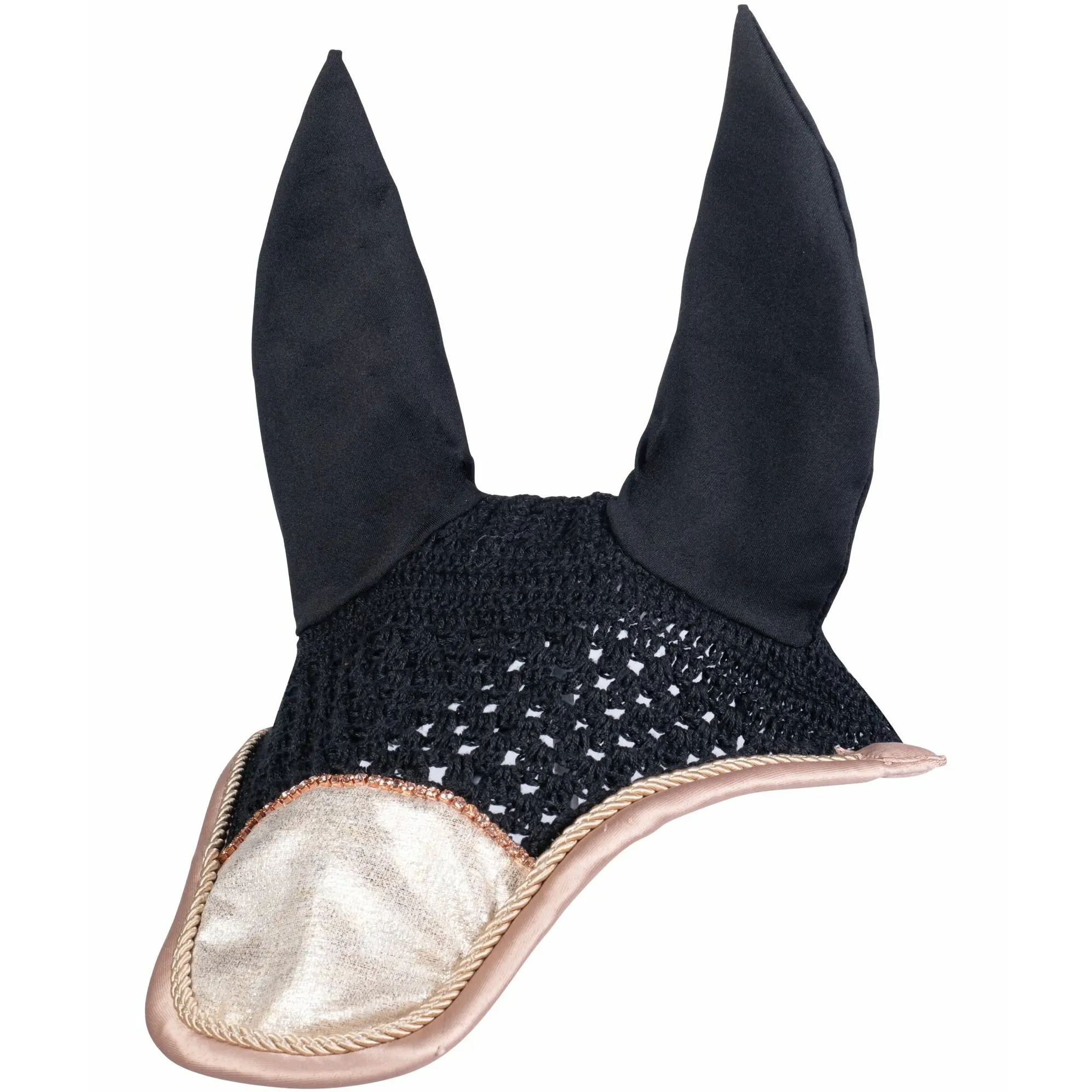 Fliegenhaube ROSEGOLD GLITTER STYLE vanille