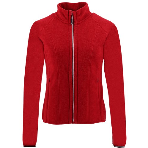 Damen Fleecejacke LENA kirschrot