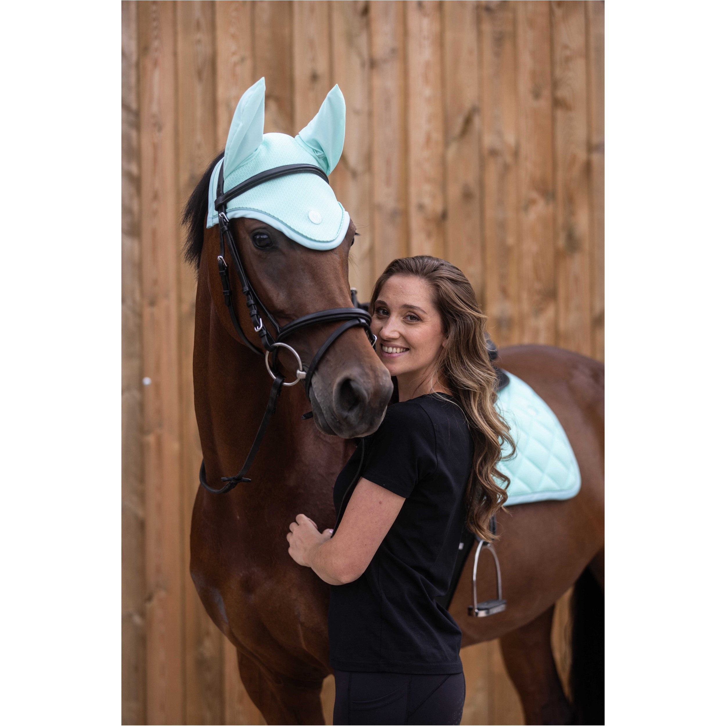 Fliegenhaube GLEAM mint Warmblut