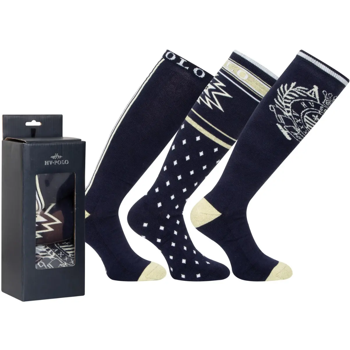 Damen Reitsocken (3er Set) HVPHarper navy Damen Reitsocken (3er Set) HVPHarper navy
