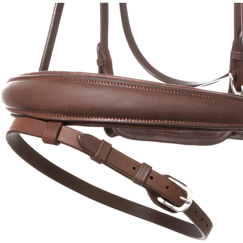 Trensenzaum mit schwedischen Reithalfter EVERLYN Leder geölt braun