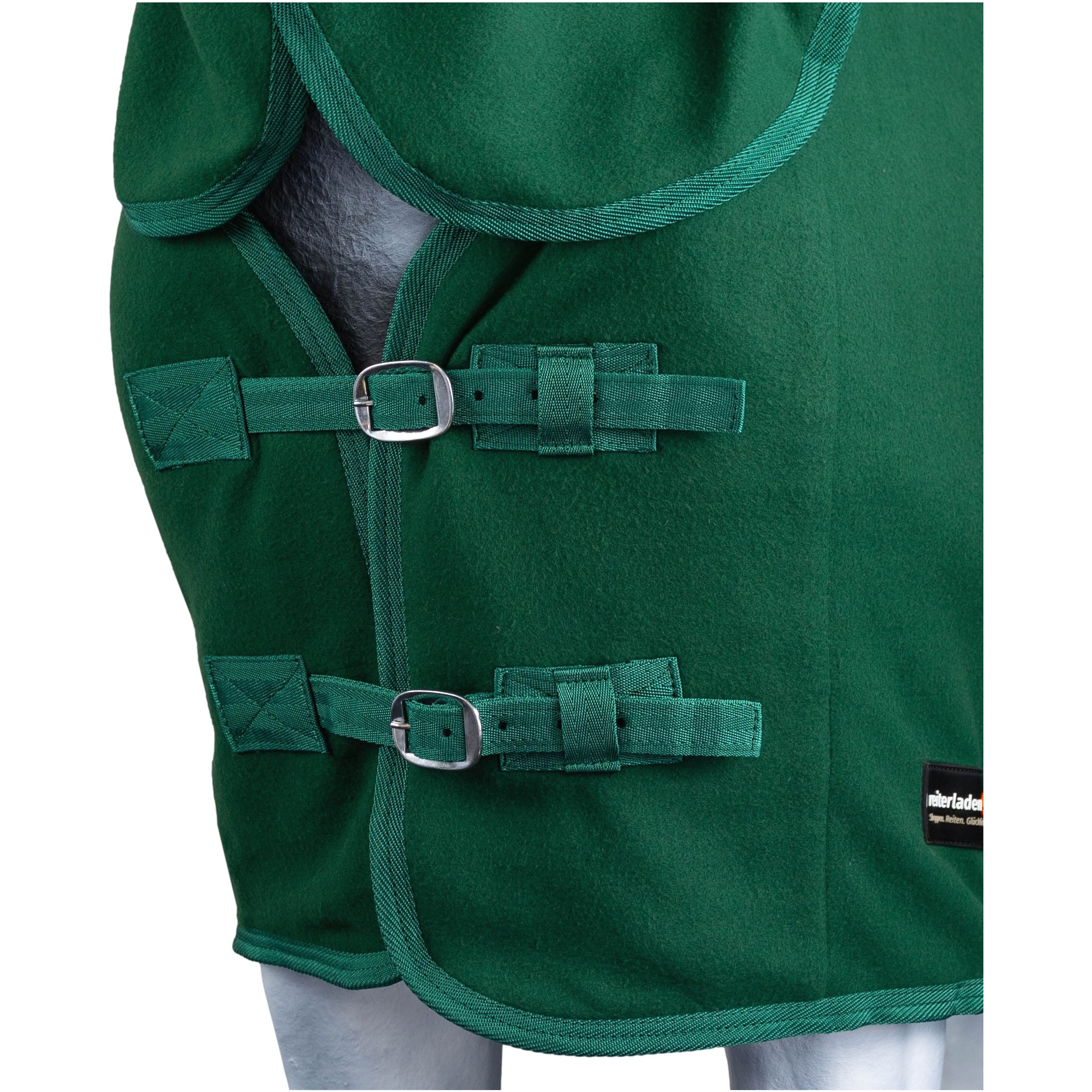 Abschwitzdecke mit Halsteil und Kreuzgurt (abnehmbar) BASICLINE dunkelgrün