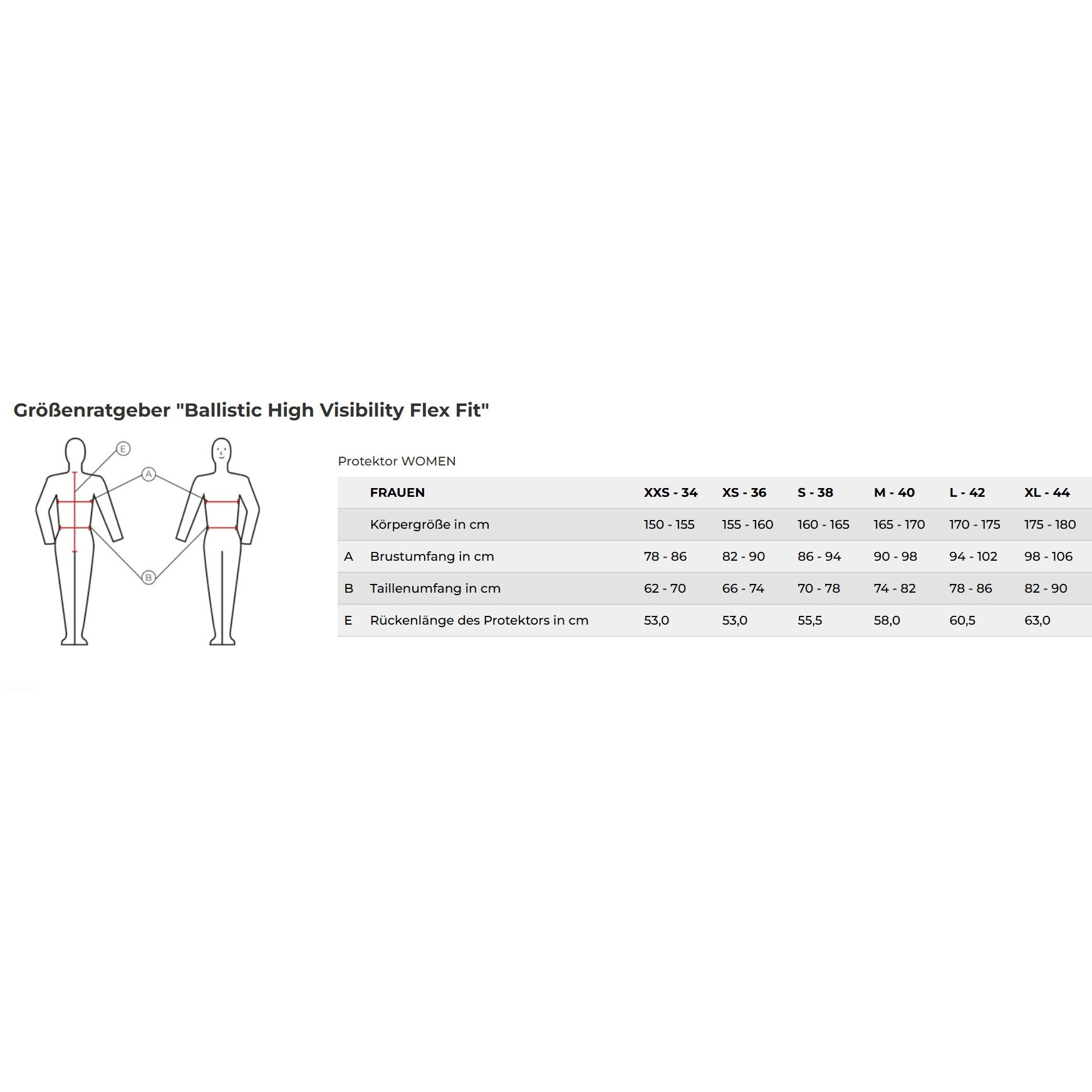 Rückenprotektor BALLISTIC HIGH VISIBILITY Flex Fit schwarz/orange