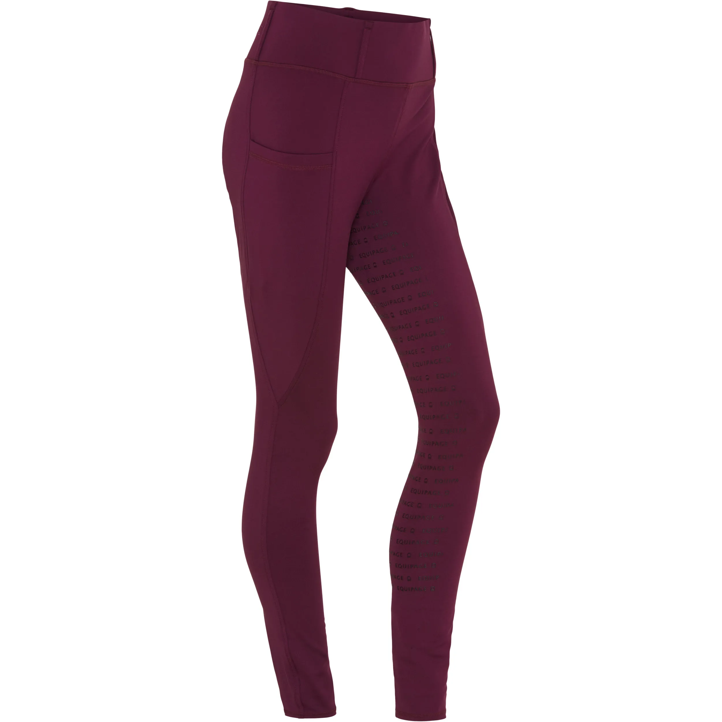 Damen Reitleggings Silikon Vollbesatz KENDRA italian plum