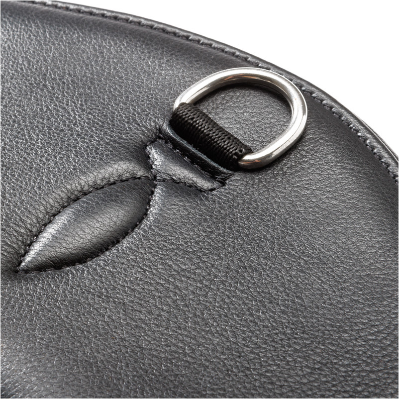 Lederkurzgurt ohne Elast MOON Softleder schwarz