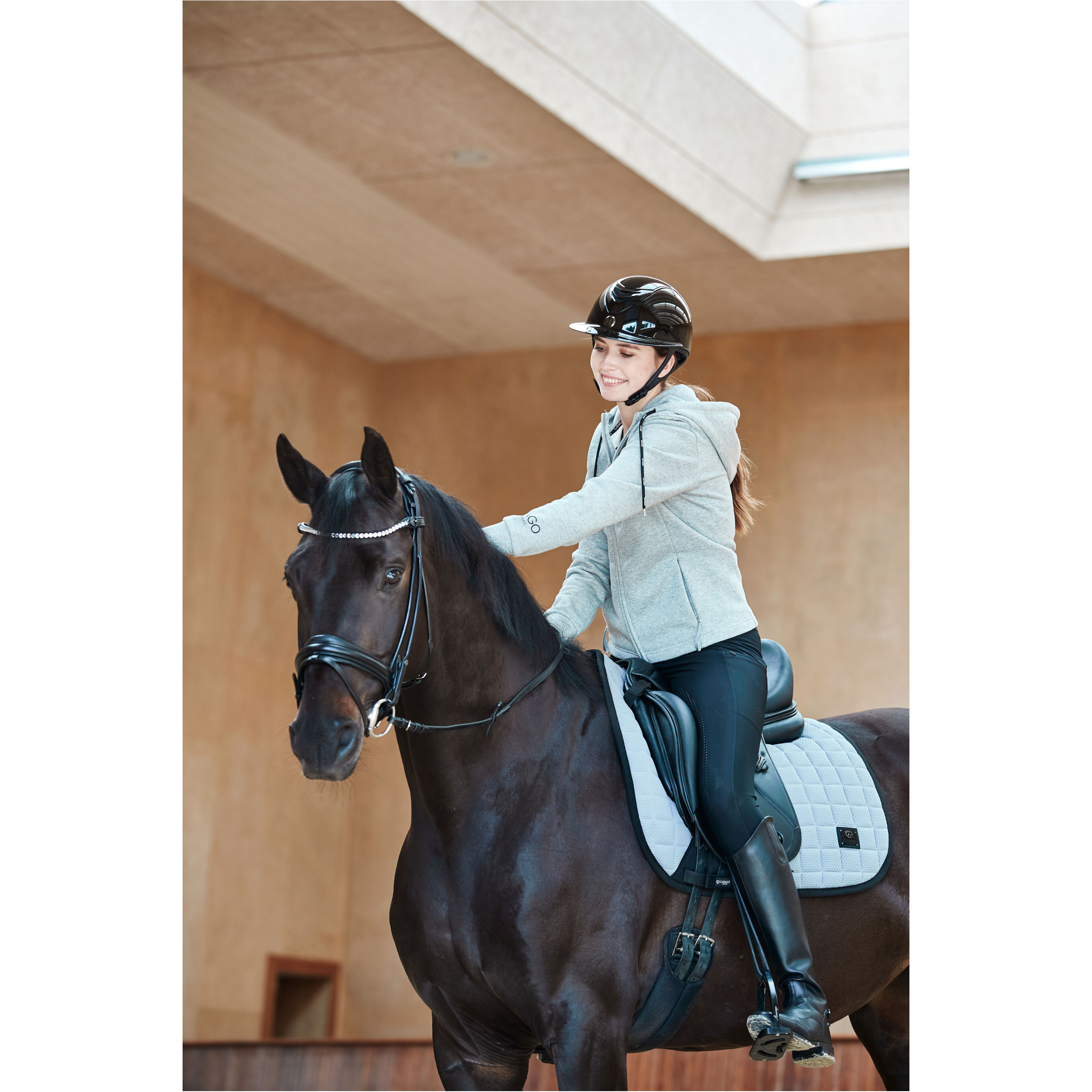 Damen Kapuzenpullover mit Reißverschluss NATALIE grau melange