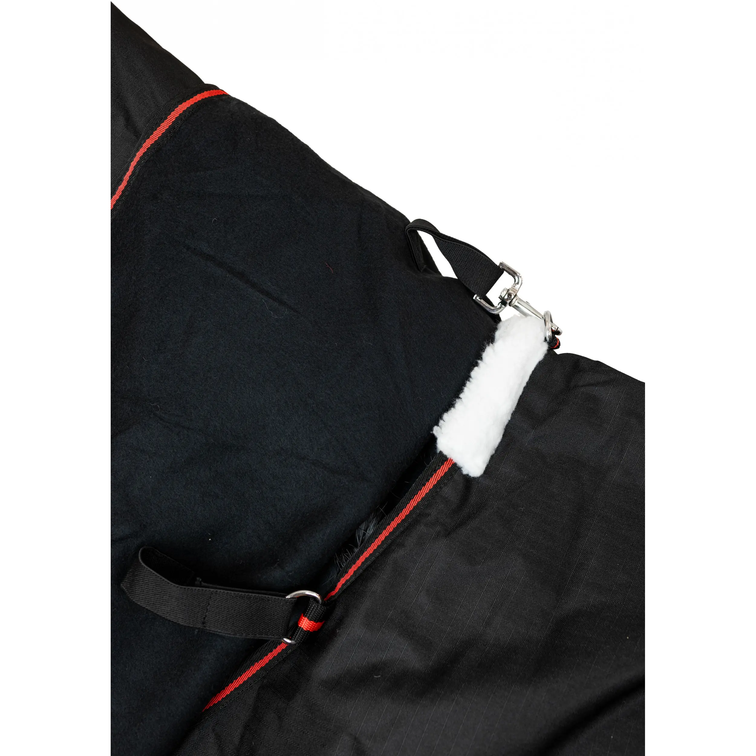 Weidedecke Full Neck Polarfleece 600D BASICLINE schwarz/rot