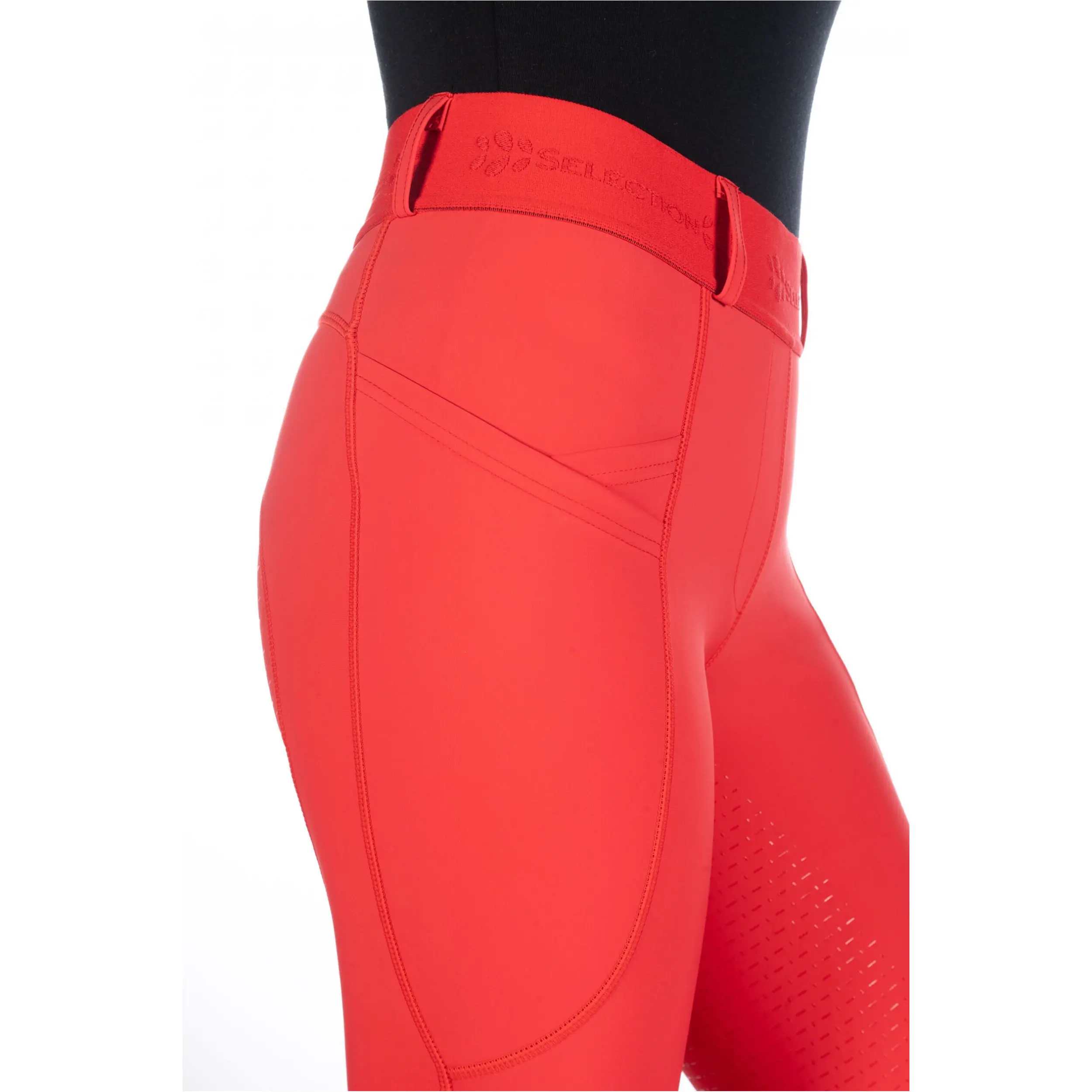 Damen Reitleggings Silikon Vollbesatz ARUBA rot