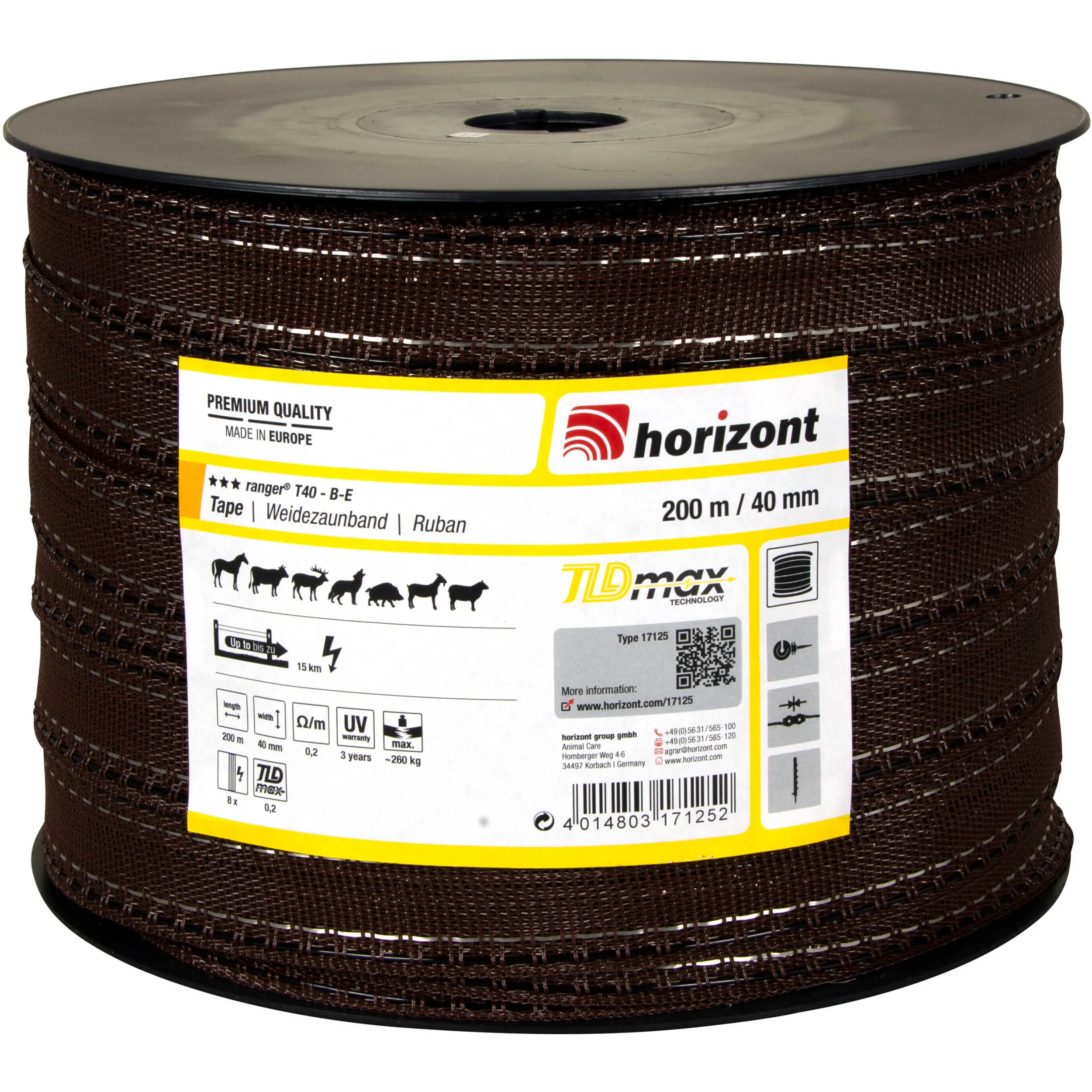 Zaunband EQUISTOP braun 200m/40mm