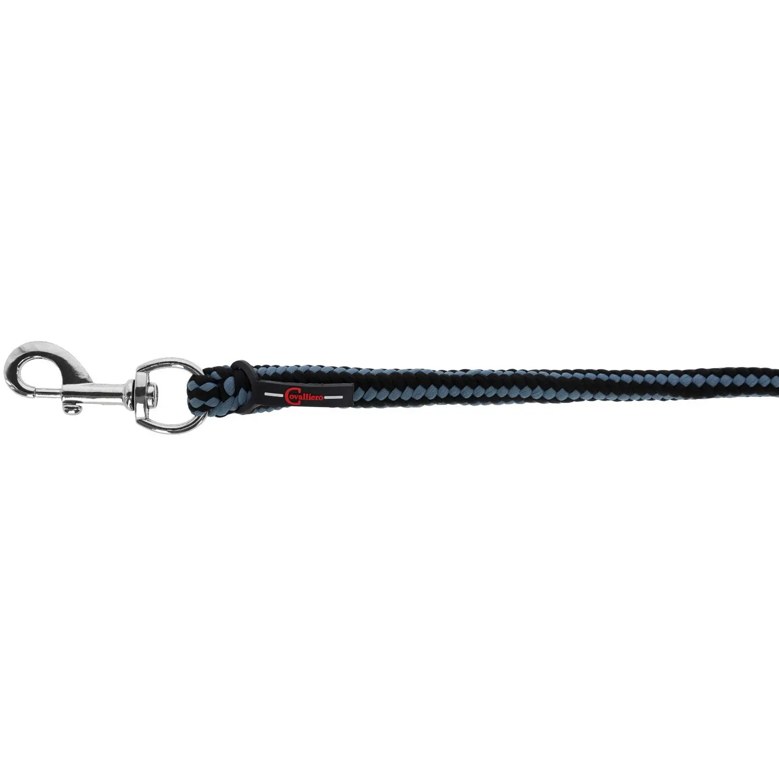 Führstrick mit Karabinerhaken HIPPO schwarz/silber 200cm