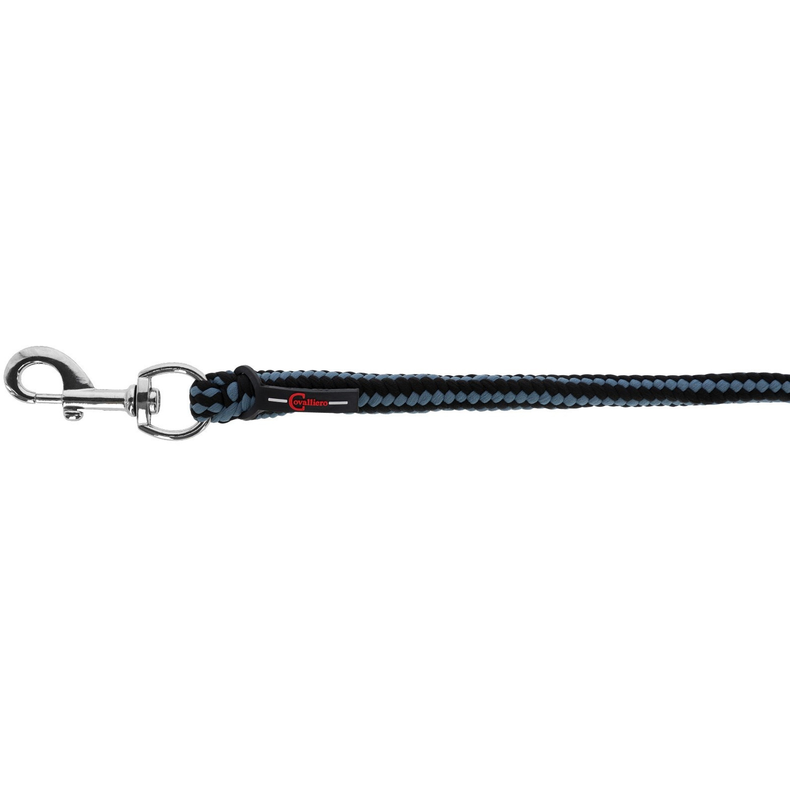 Führstrick mit Karabinerhaken HIPPO schwarz/silber 200cm