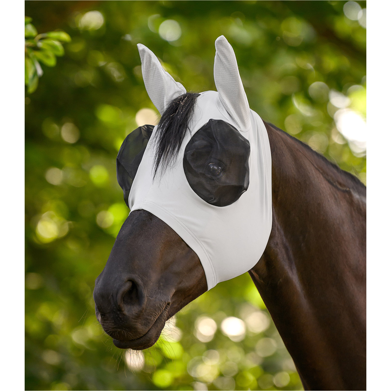 Fliegenmaske PUCK FLEX silbergrau