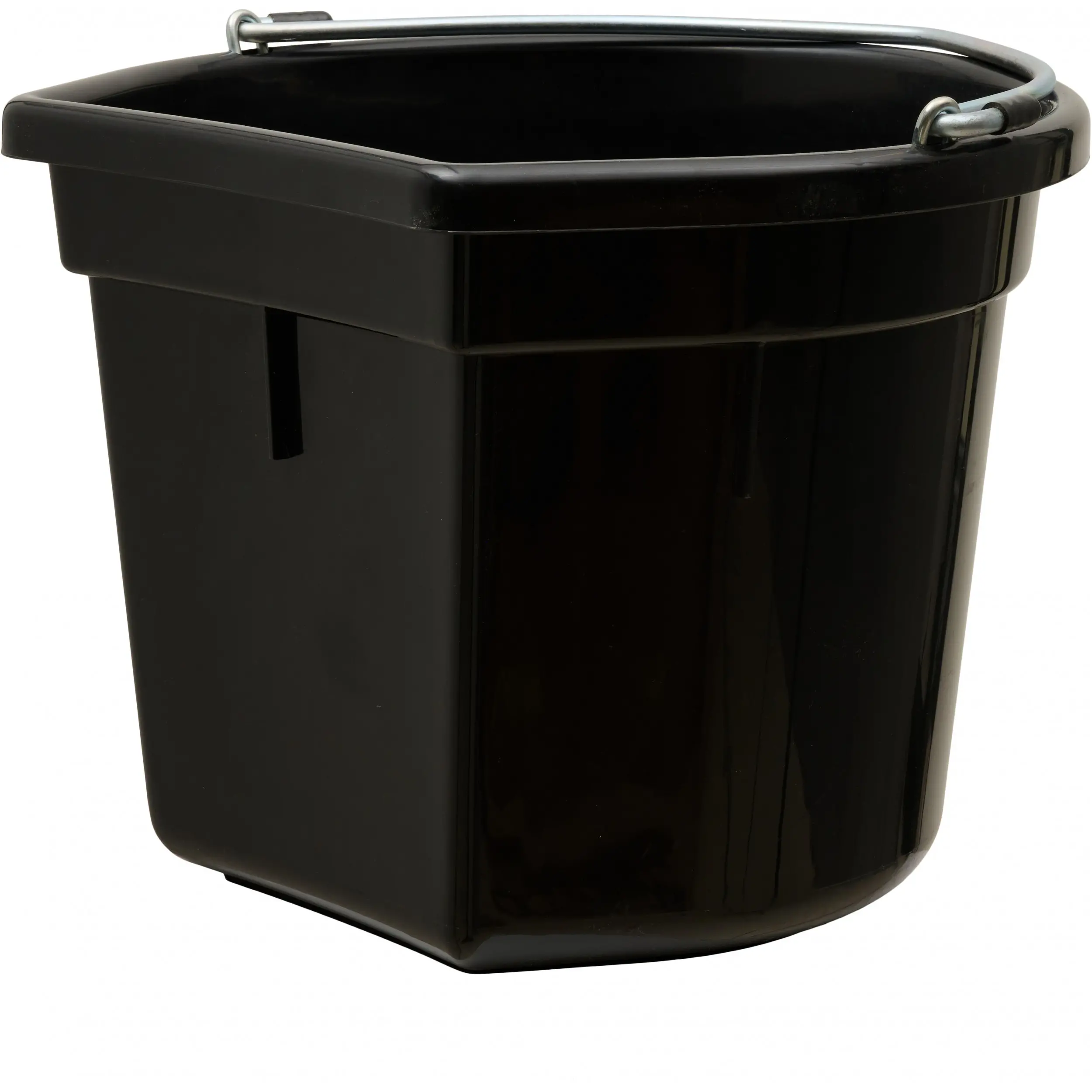 Eimer mit einer flachen Seite schwarz 20L