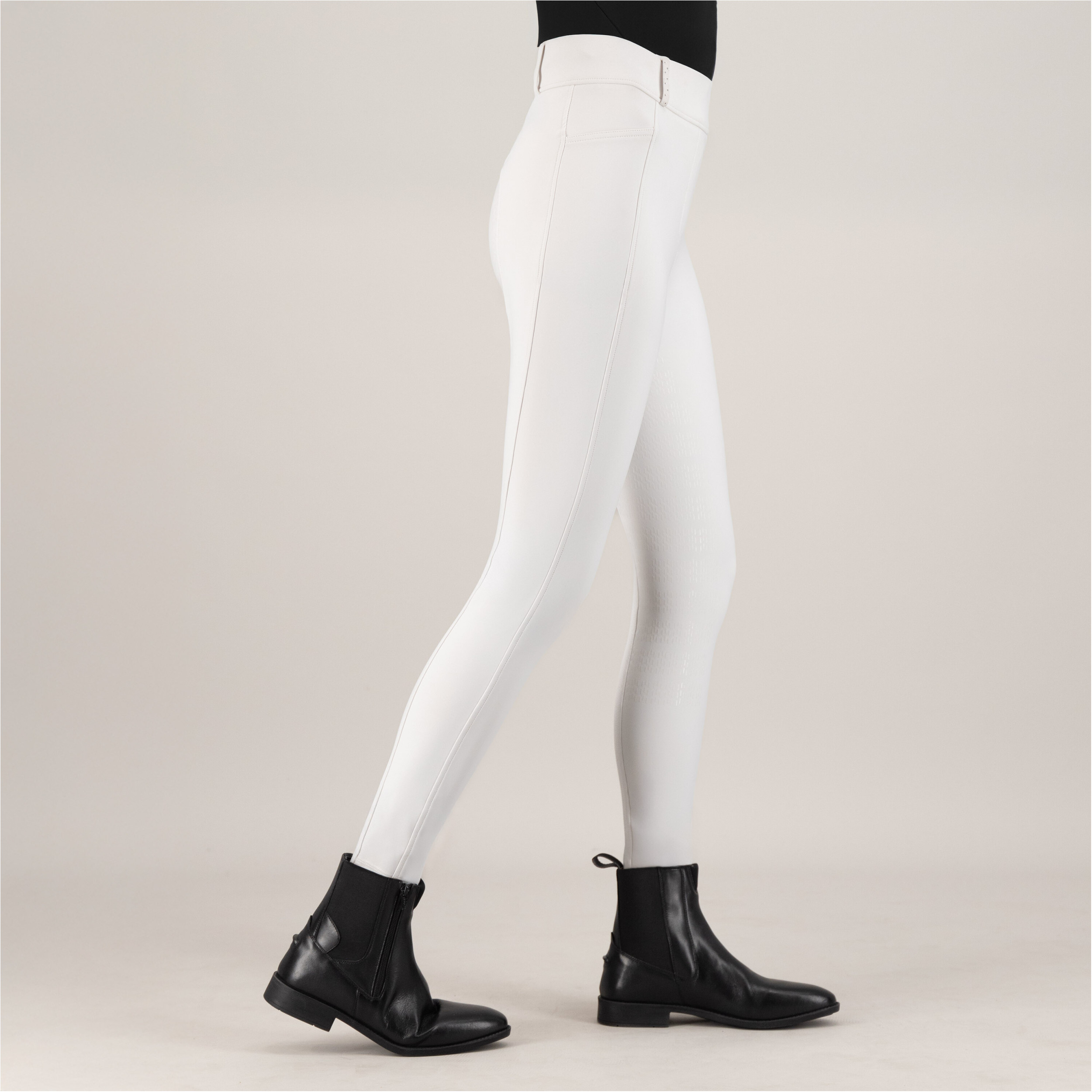 Damen Turnierreitleggings Silikon Vollbesatz IRHTamara weiß