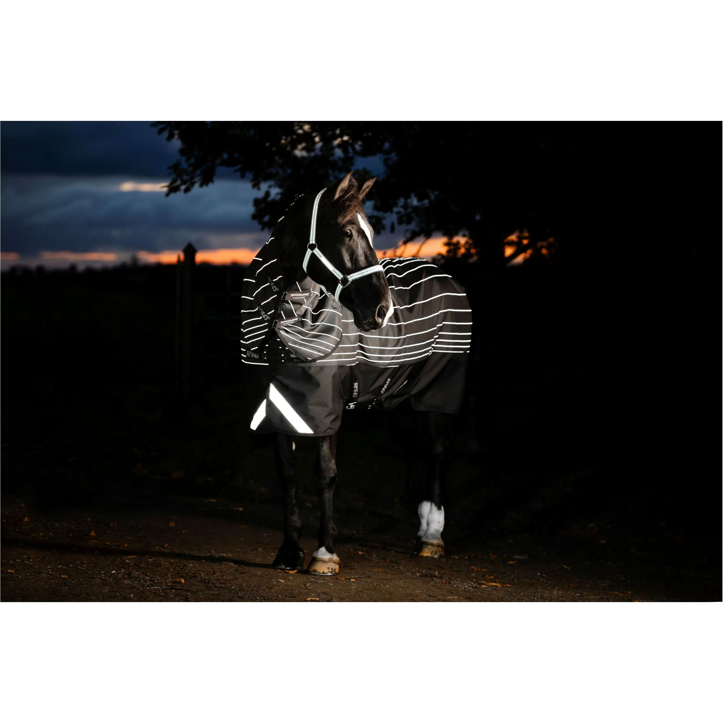 Outdoordecke Halsteil (abnehmbar) 50g Füllung 1200D AMIGO FieldSafe Reflectech Plus black/reflective