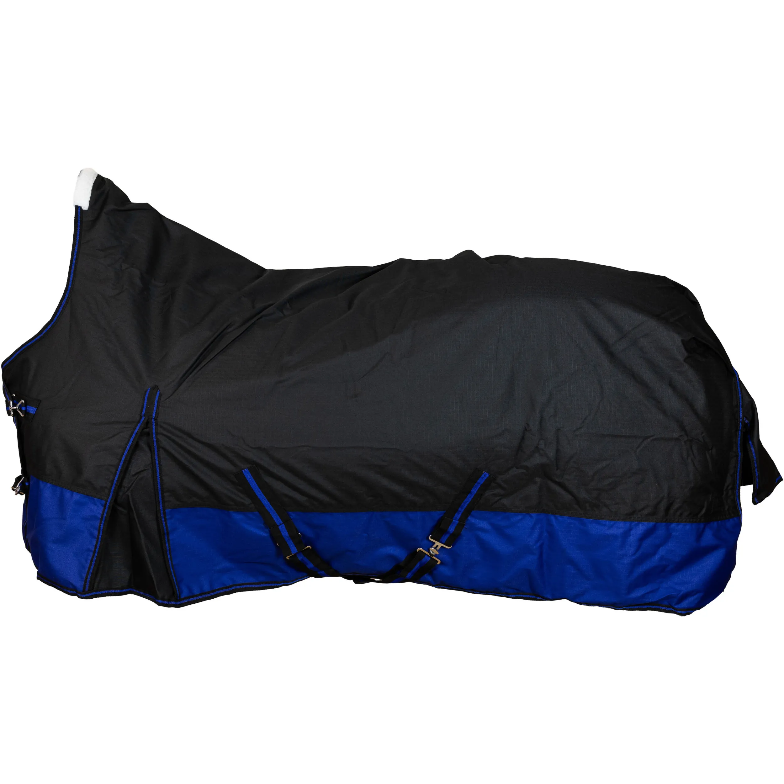 Winterdecke High Neck 300g Füllung 600D BASICLINE schwarz/royalblau