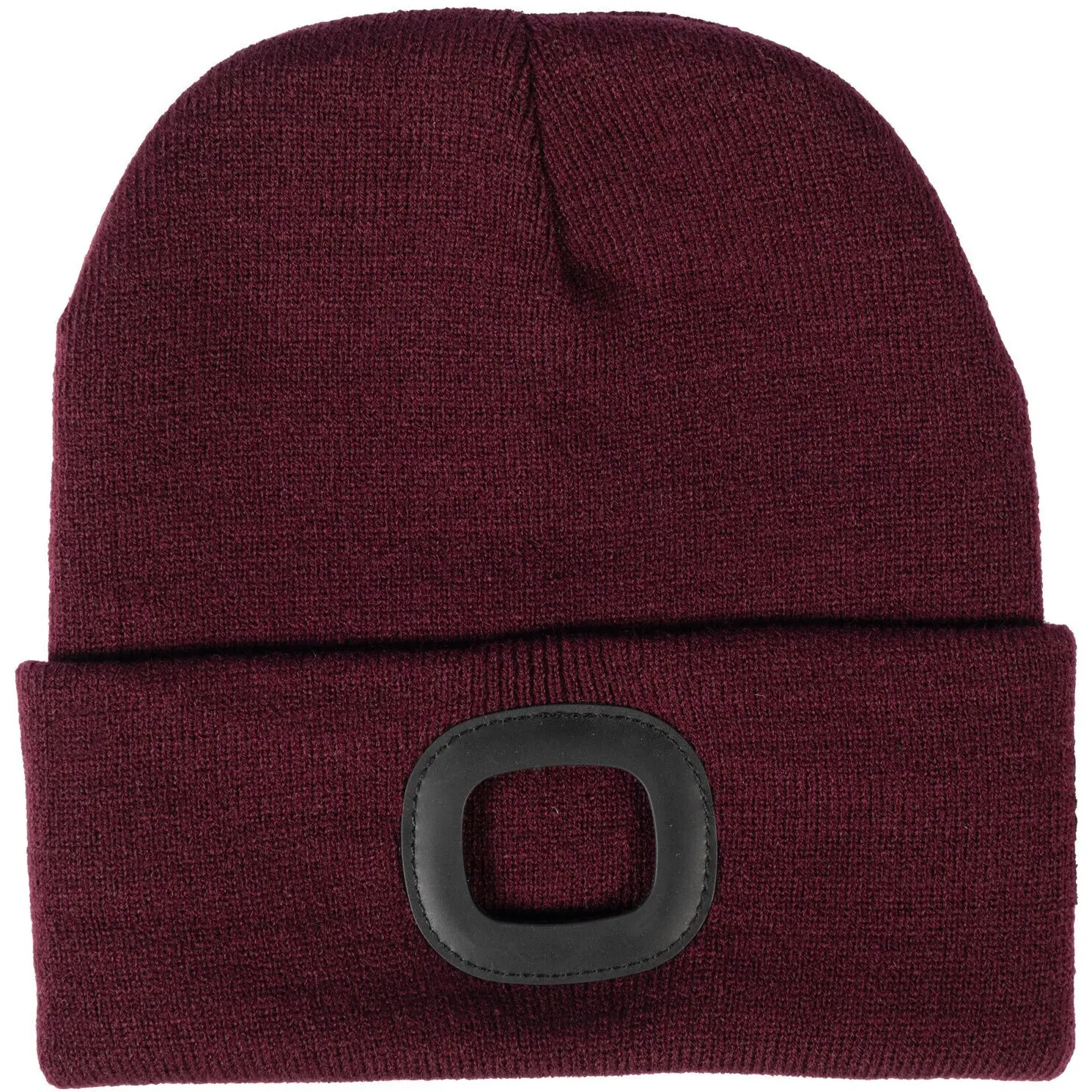 Winter Strickmütze mit Licht HONEY weinrot