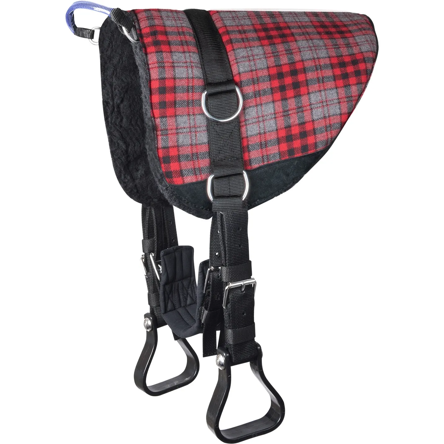 Reitkissen BARE-BACK-PAD grau/rot