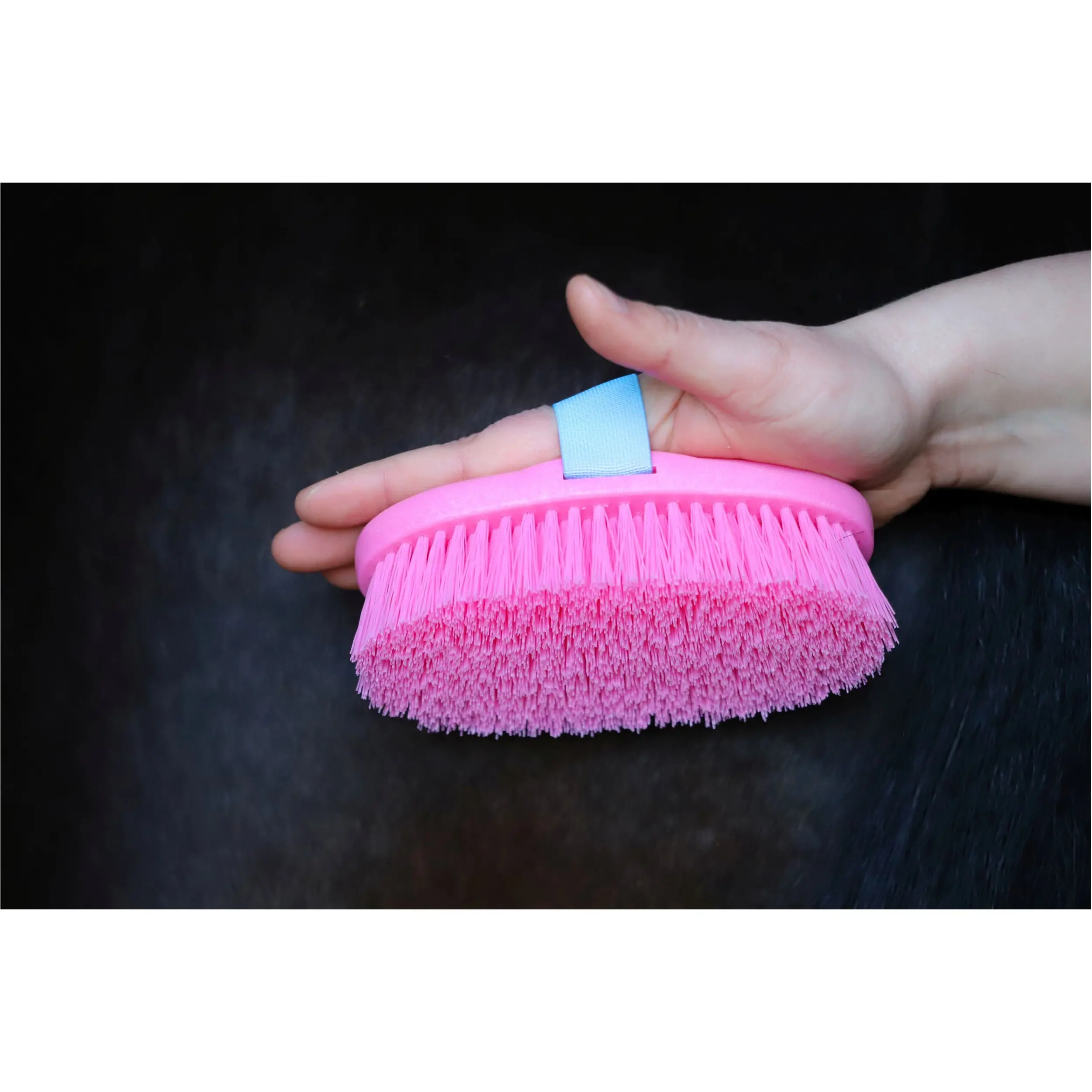 Kinder Kardätsche KINDERWURZEL mit Regenbogenhandschlaufe pink