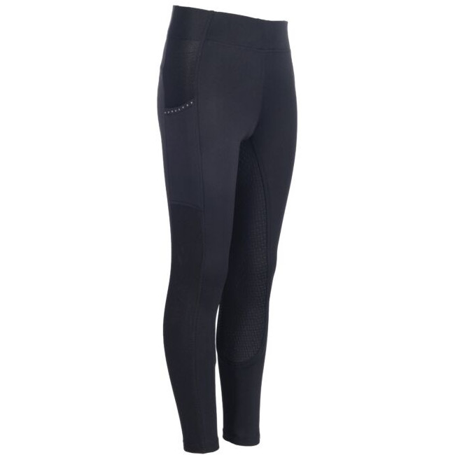 Damen Reitleggings Silikon Vollbesatz MESH STYLE schwarz
