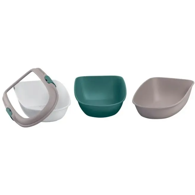 Katzentoilette FURBA mit Reinigungssieb english green/taupe