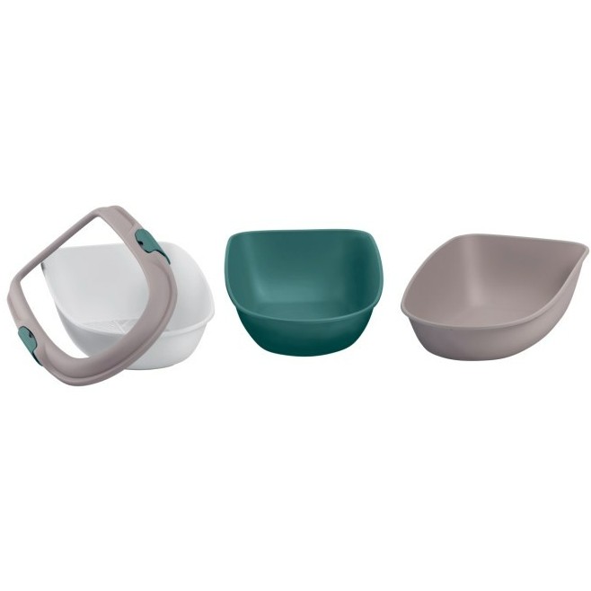 Katzentoilette FURBA mit Reinigungssieb english green/taupe