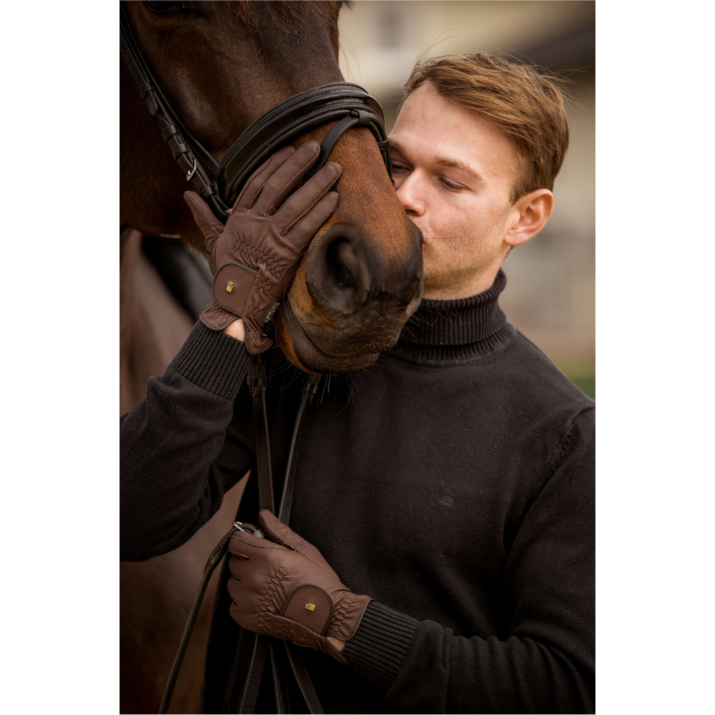 Winter Reithandschuhe ROECK-GRIP mokka