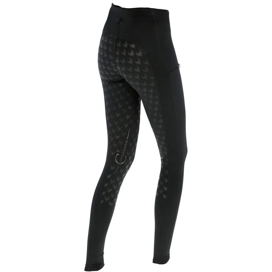 Damen Reitleggings Silikon Vollbesatz EQUONA schwarz