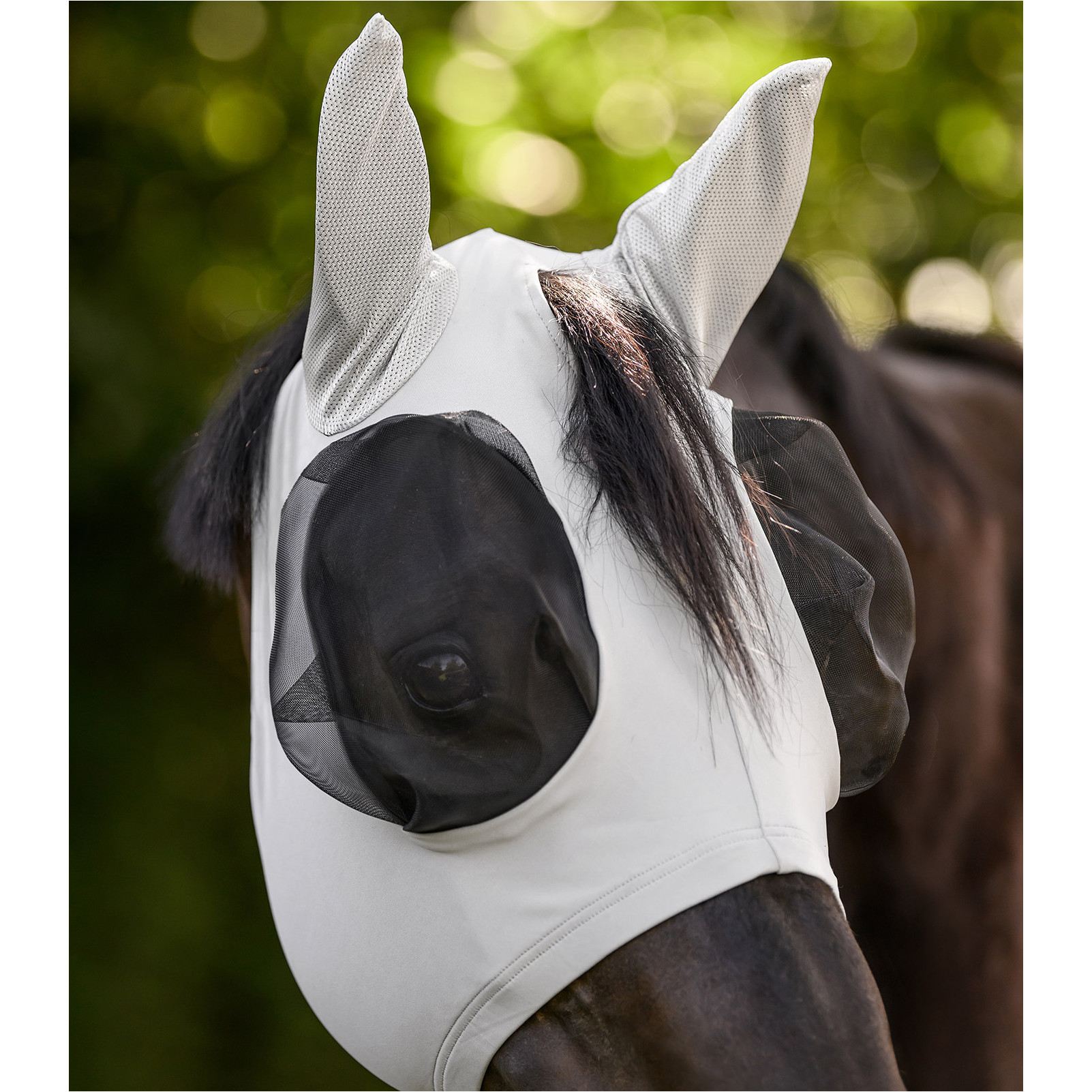 Fliegenmaske PUCK FLEX silbergrau