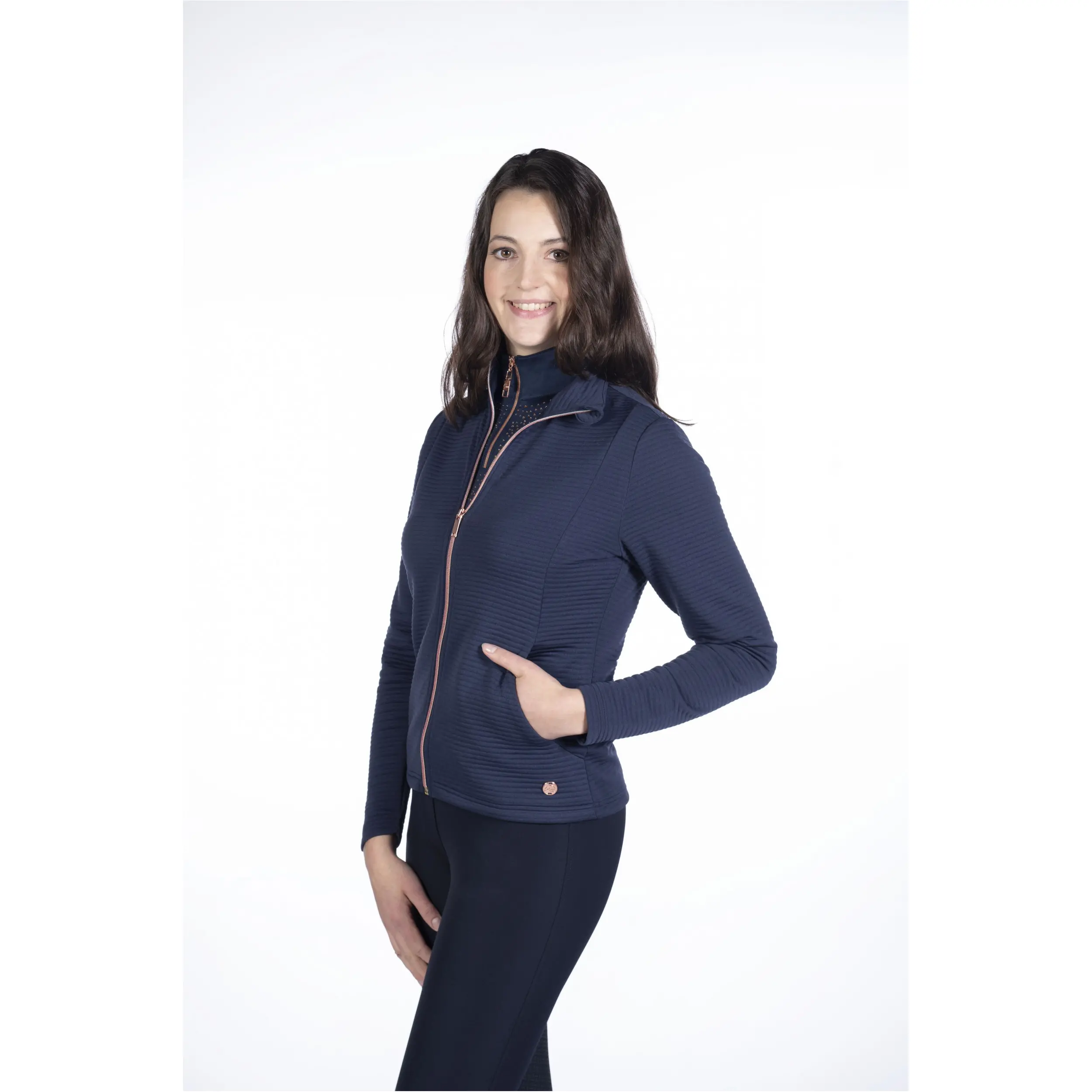 Damen Sweatjacke YVONNE dunkelblau