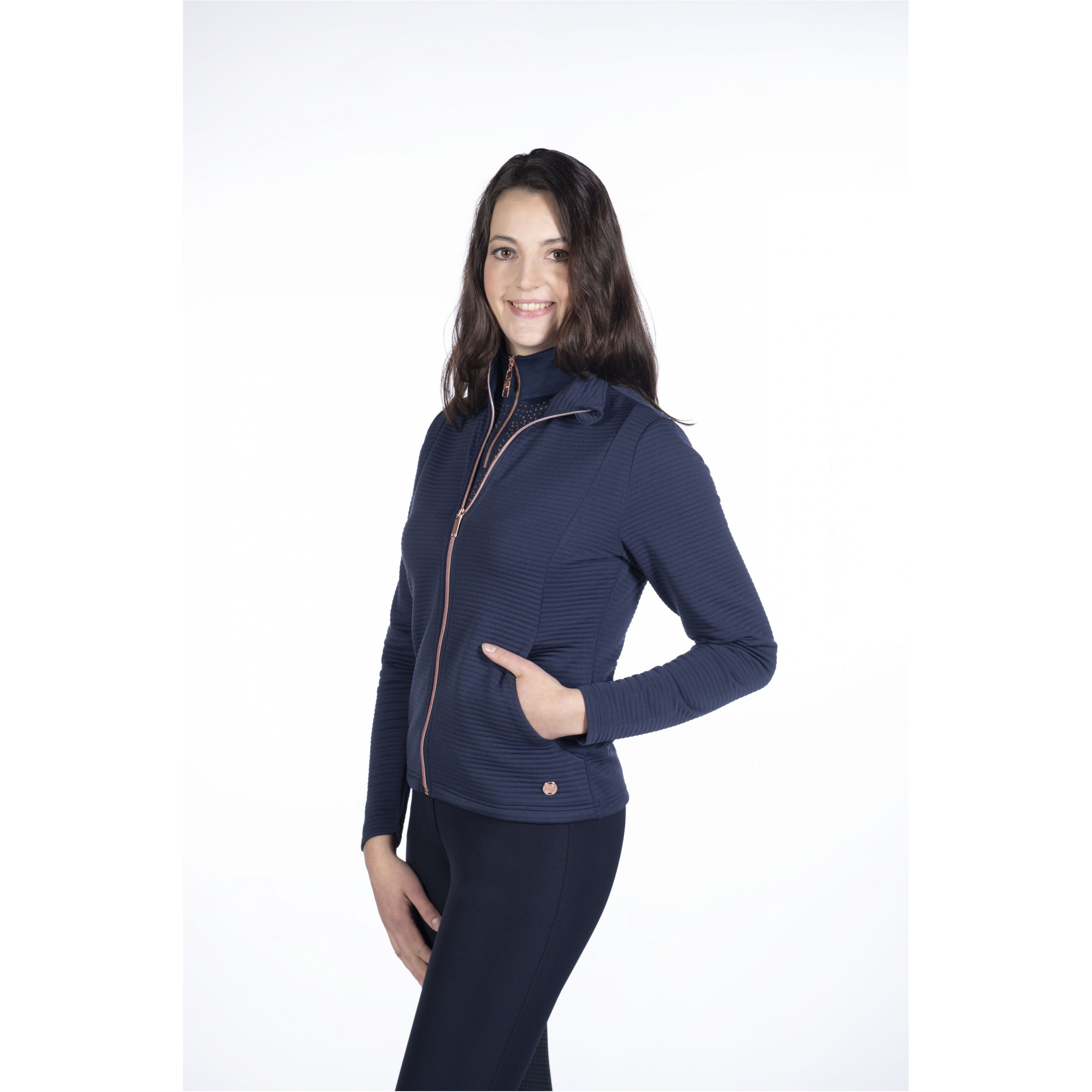 Damen Sweatjacke YVONNE dunkelblau