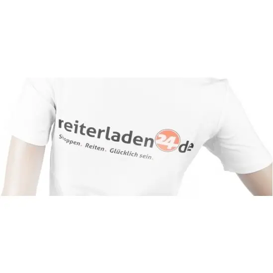 Herren Poloshirt -Reiterladen24- weiß/orange