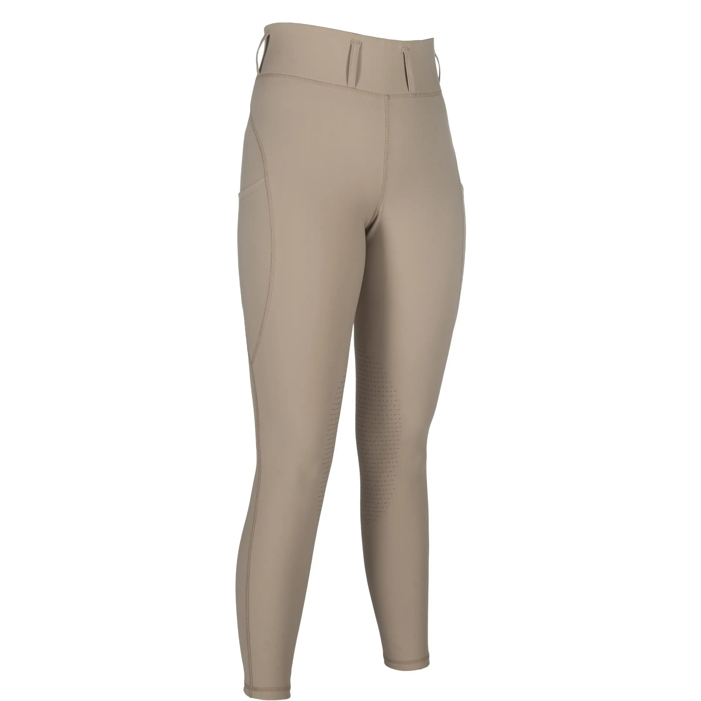 Damen Reitleggings Silikon Kniebesatz JIL HIGH WAIST beige